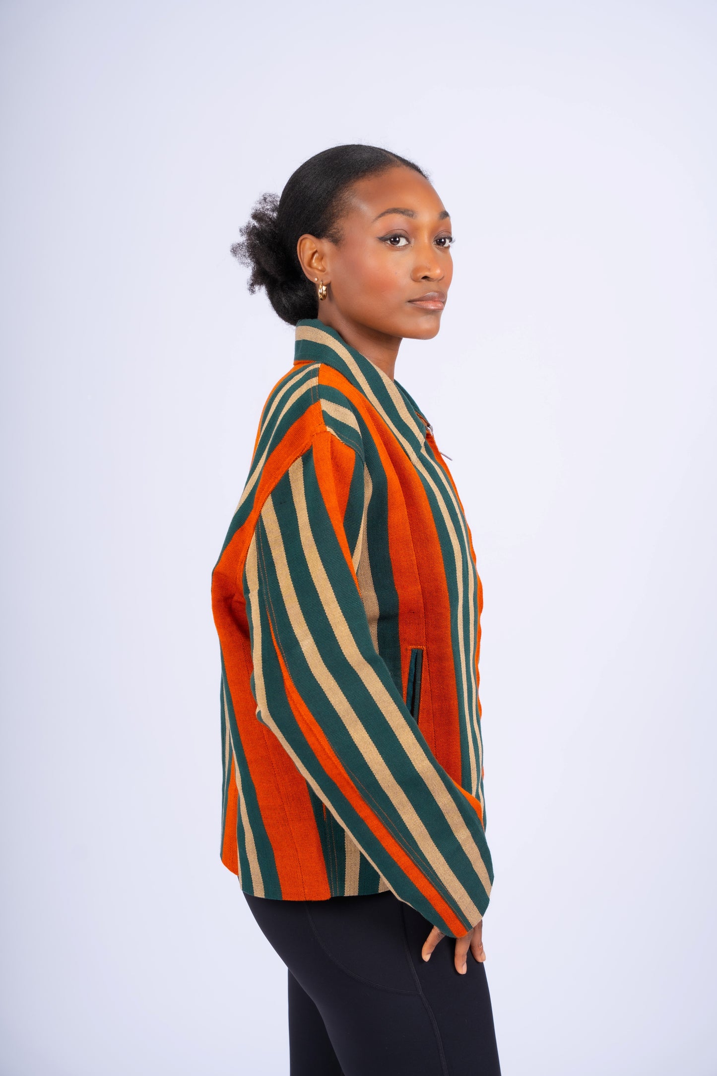 Aso-Oke Bomber Jacket - | Contemporary Streetwear