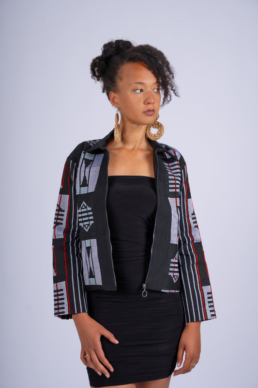 Akwete Bomber Jacket - | Contemporary Streetwear (Grey)