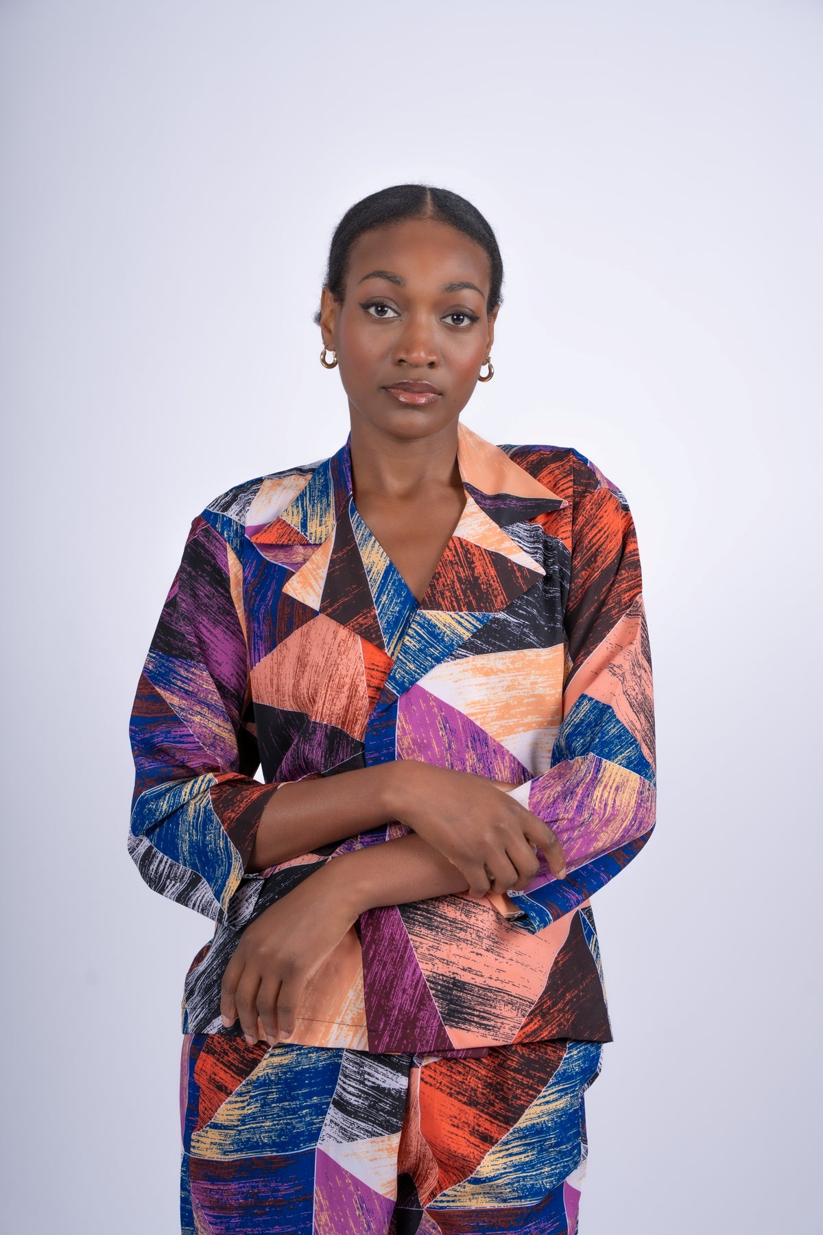 Prism Canvas Lounge Shirt (Suit Style) | Contemporary Statement Womenswear