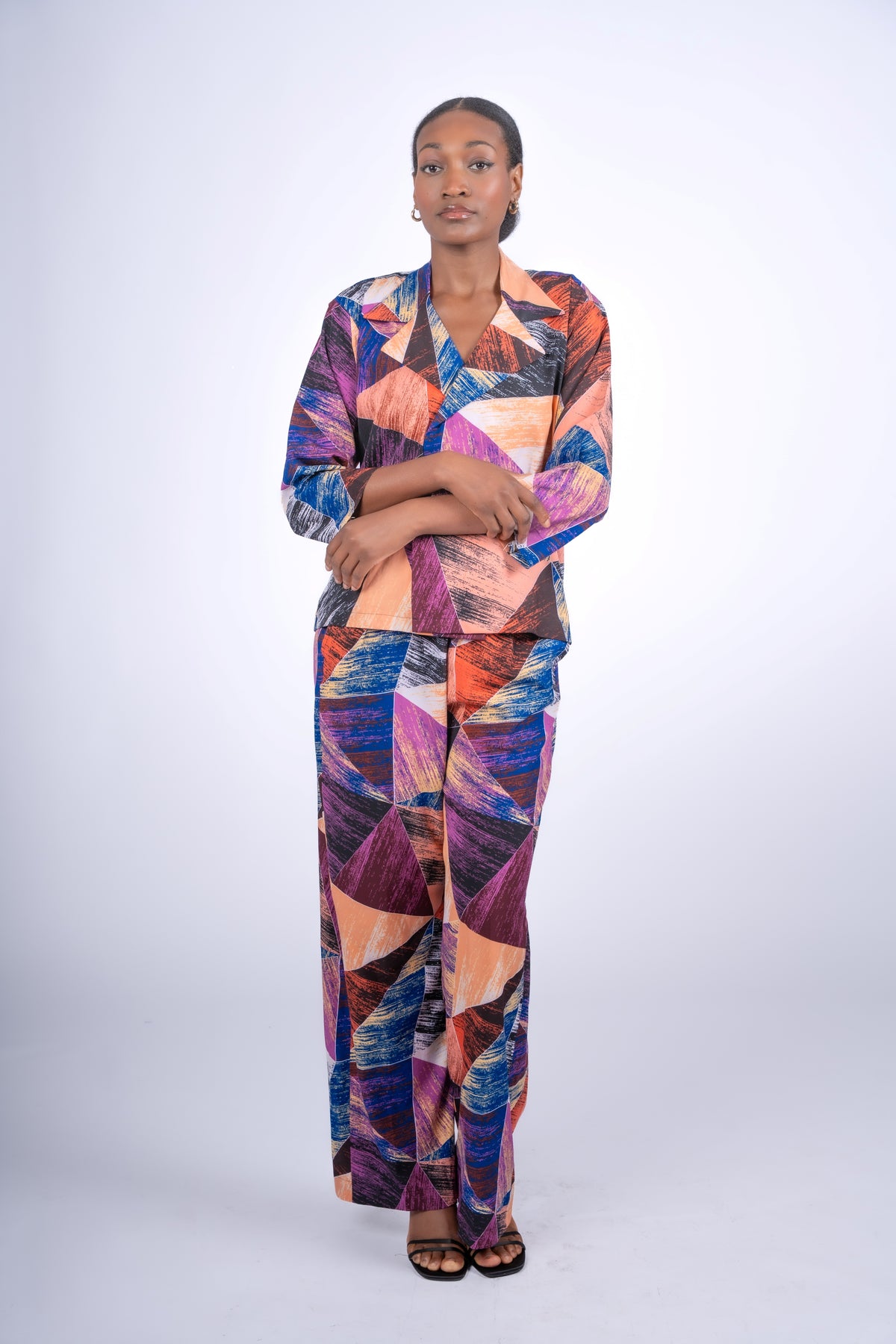 Prism Canvas Lounge Shirt (Suit Style) | Contemporary Statement Womenswear