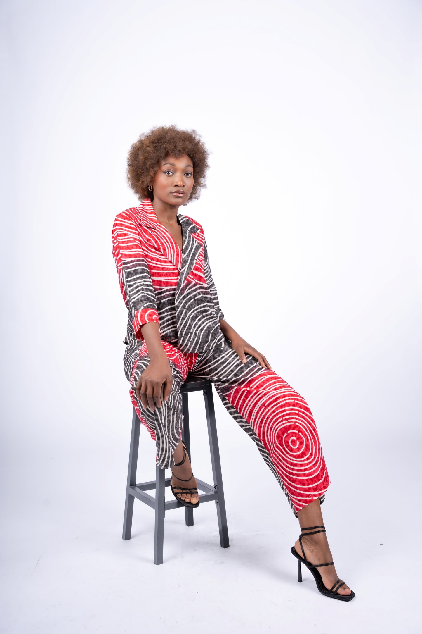 Red Spiral Set | Contemporary Statement Womenswear