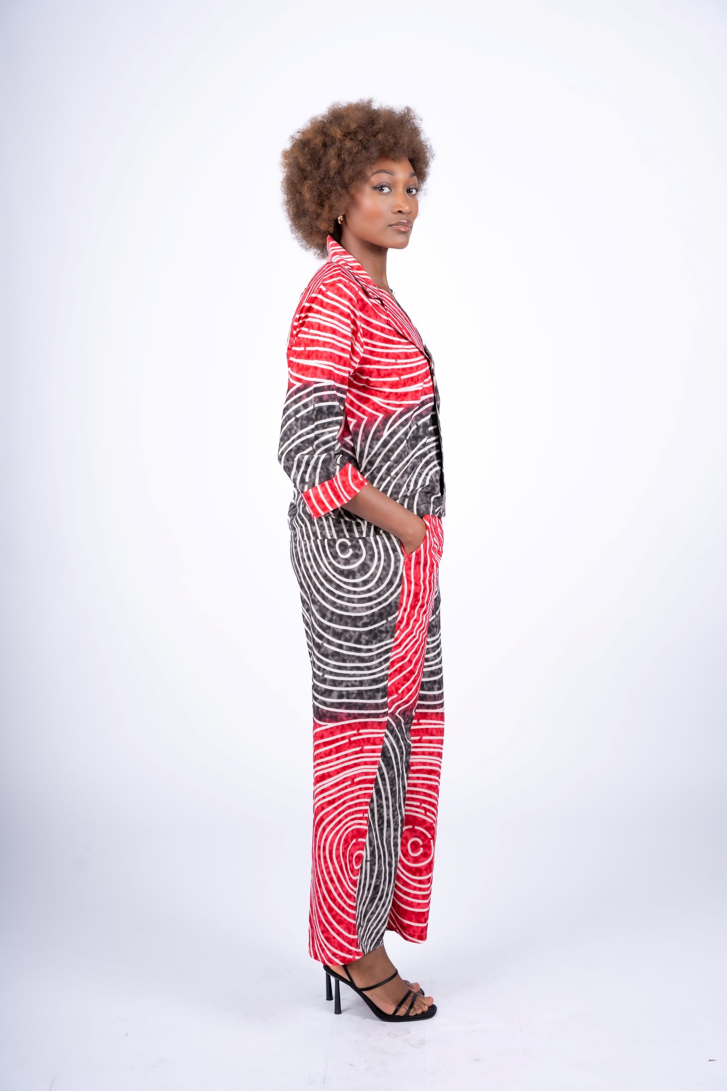 Red Spiral Set | Contemporary Statement Womenswear