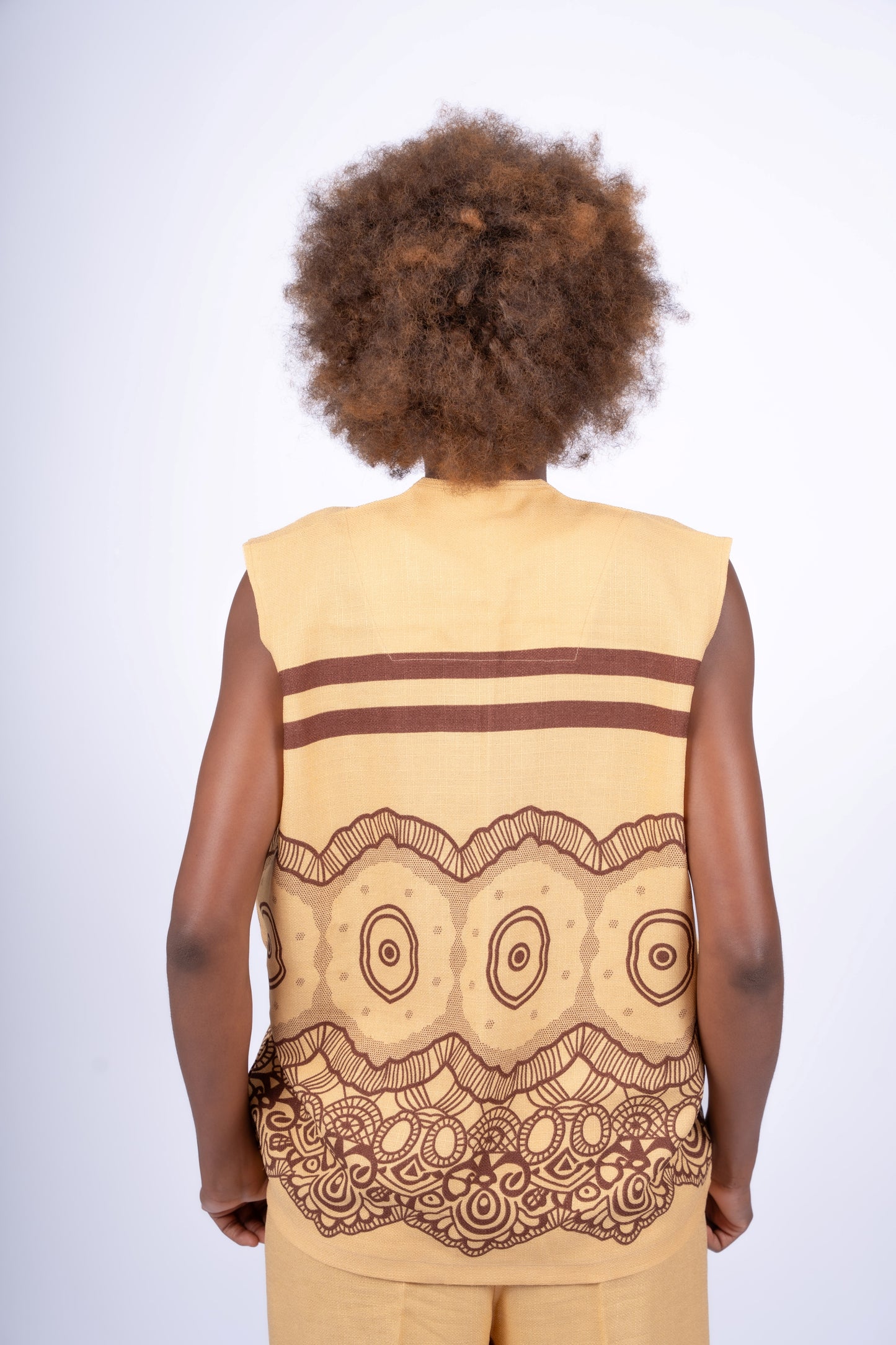 Desert Echo Linen Sleeveless Set | Contemporary Streetwear