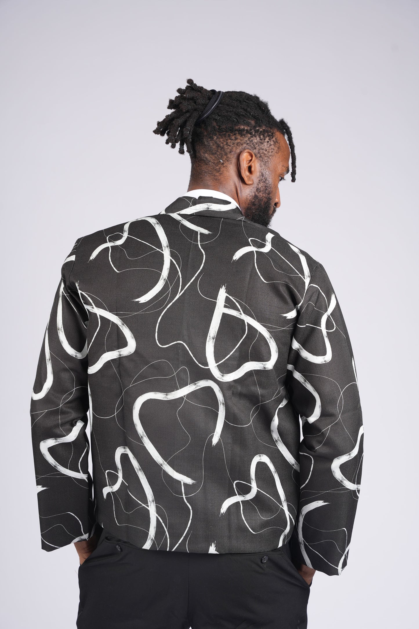 Monochrome Expression Zip Jacket | Contemporary Luxury Menswear