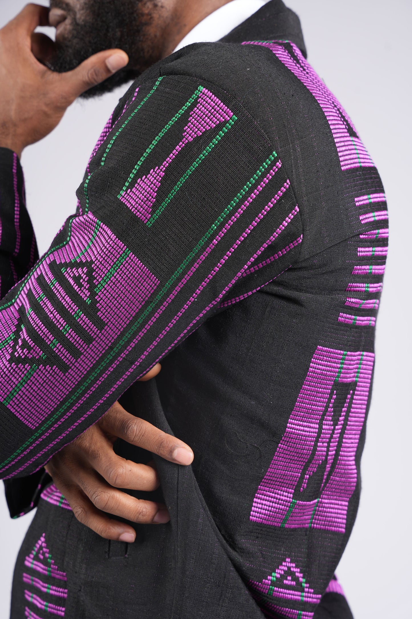 Akwete Bomber Jacket - Handcrafted