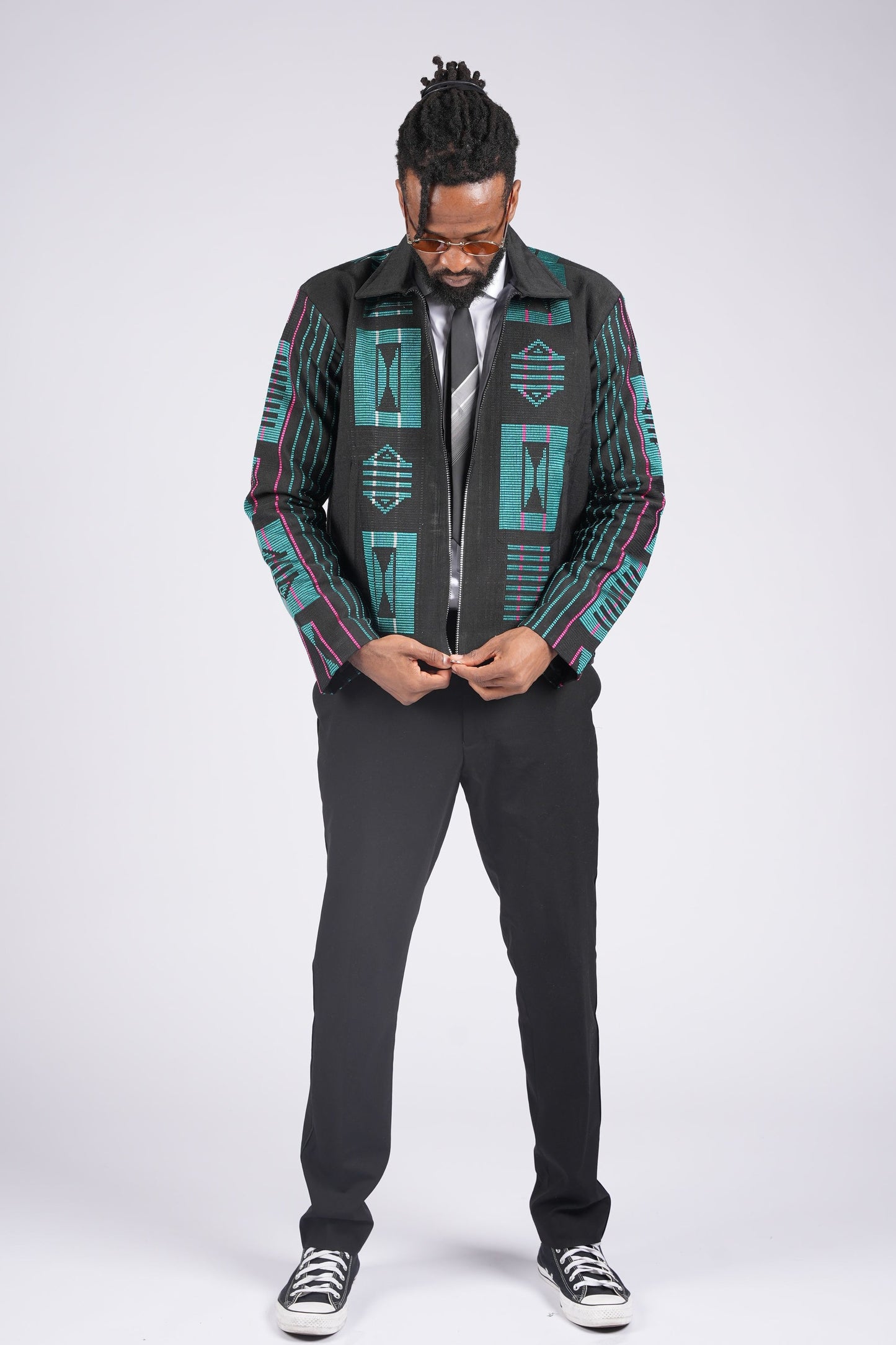 Akwete Bomber Jacket - | Contemporary Streetwear (Green)