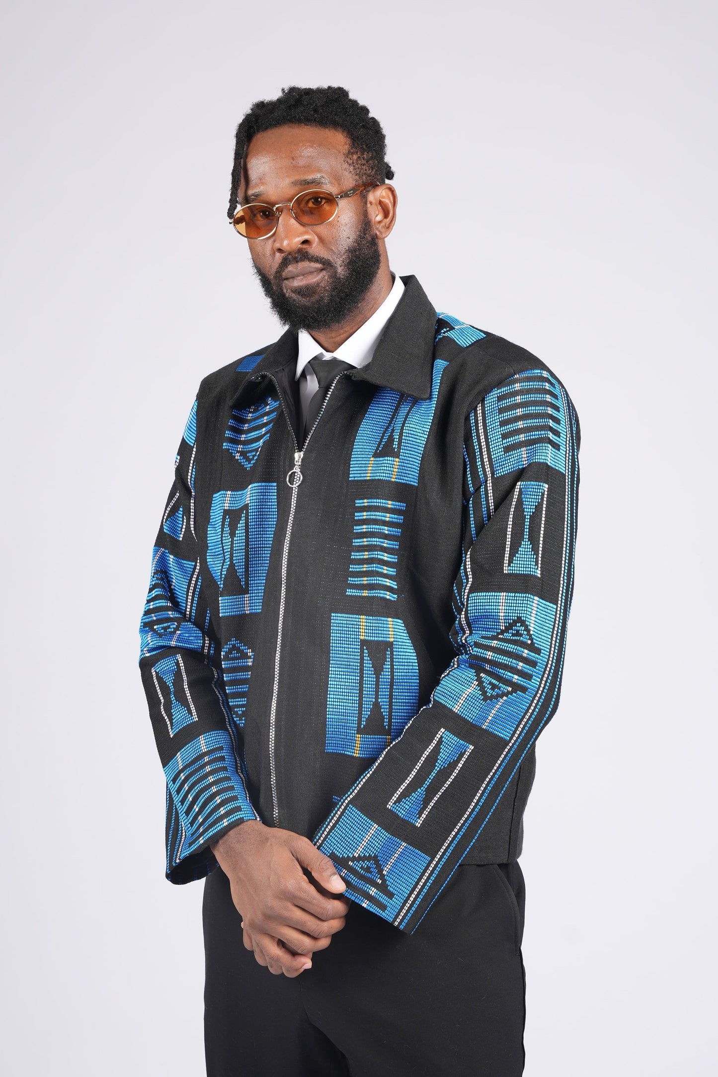 Akwete Bomber Jacket - | Contemporary Streetwear (Blue)