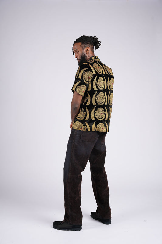 Isi Agu Elephant Tusk Print Shirt | Contemporary Luxury Menswear