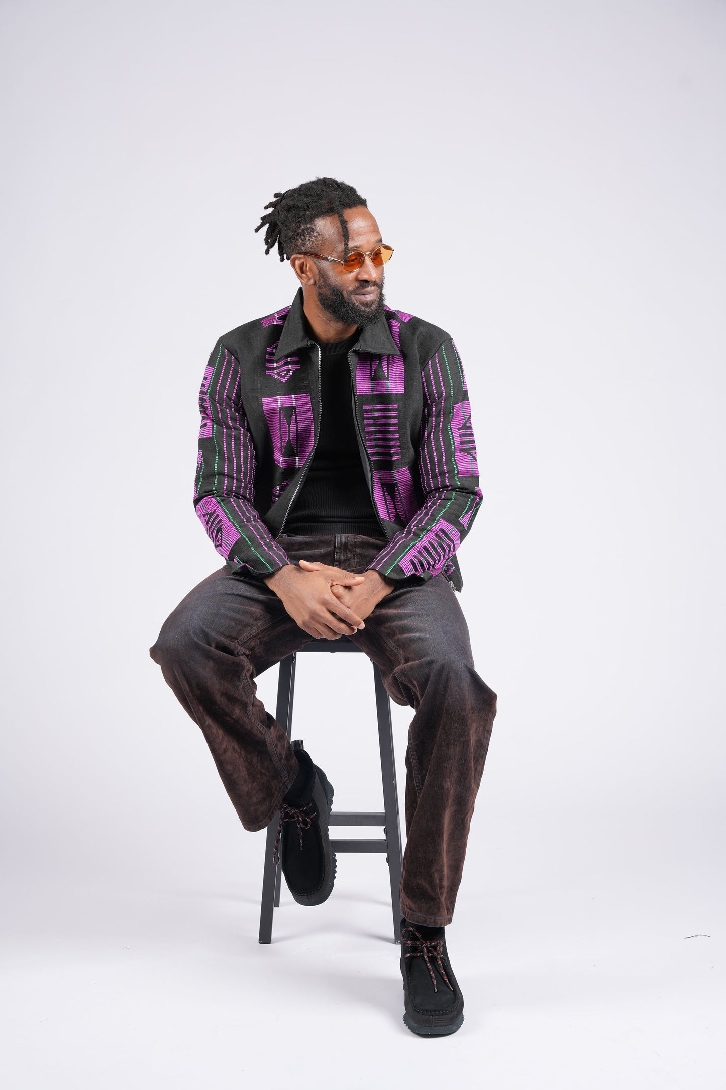 Akwete Bomber Jacket - | Contemporary Streetwear (Purple)