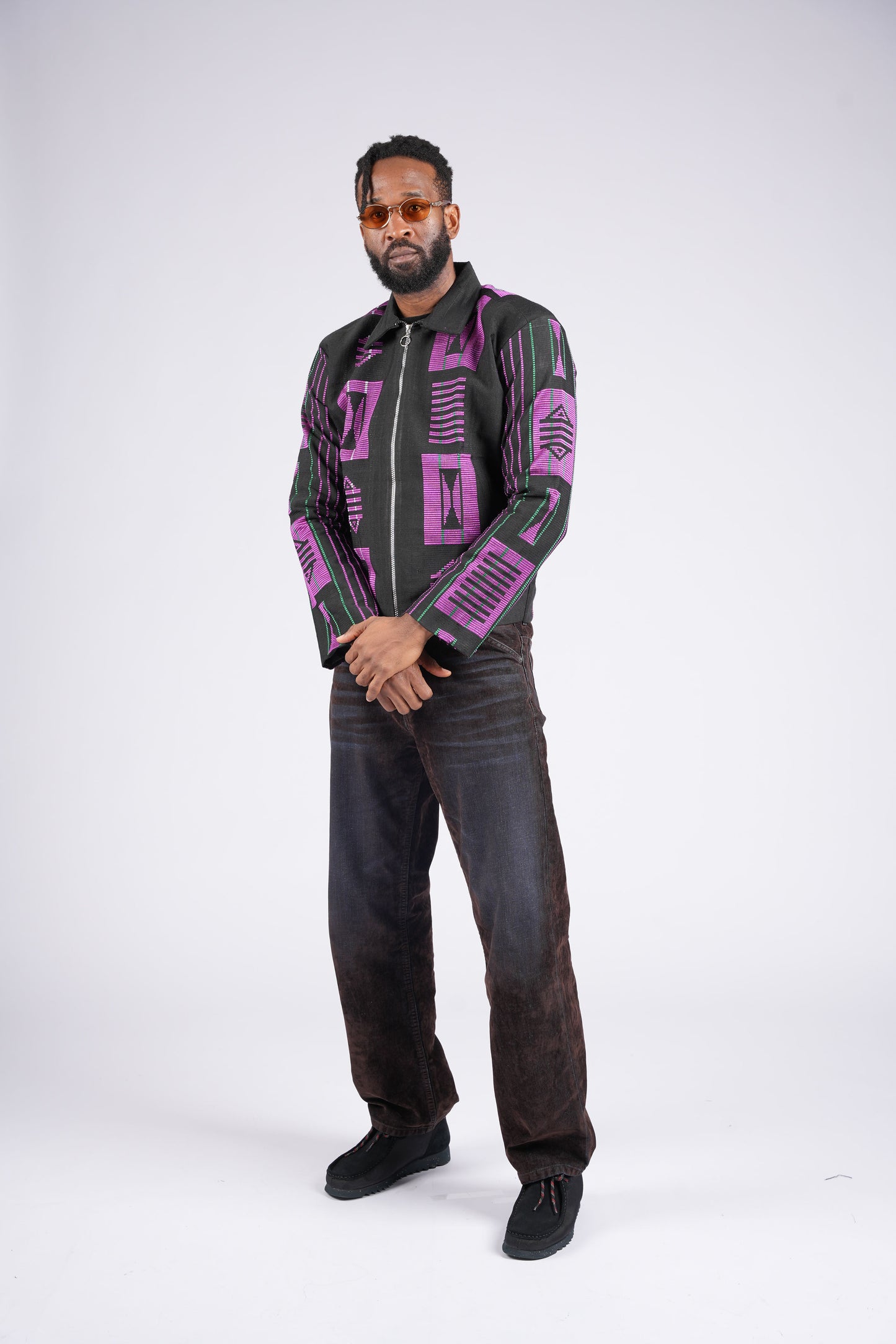 Akwete Bomber Jacket - | Contemporary Streetwear (Purple)