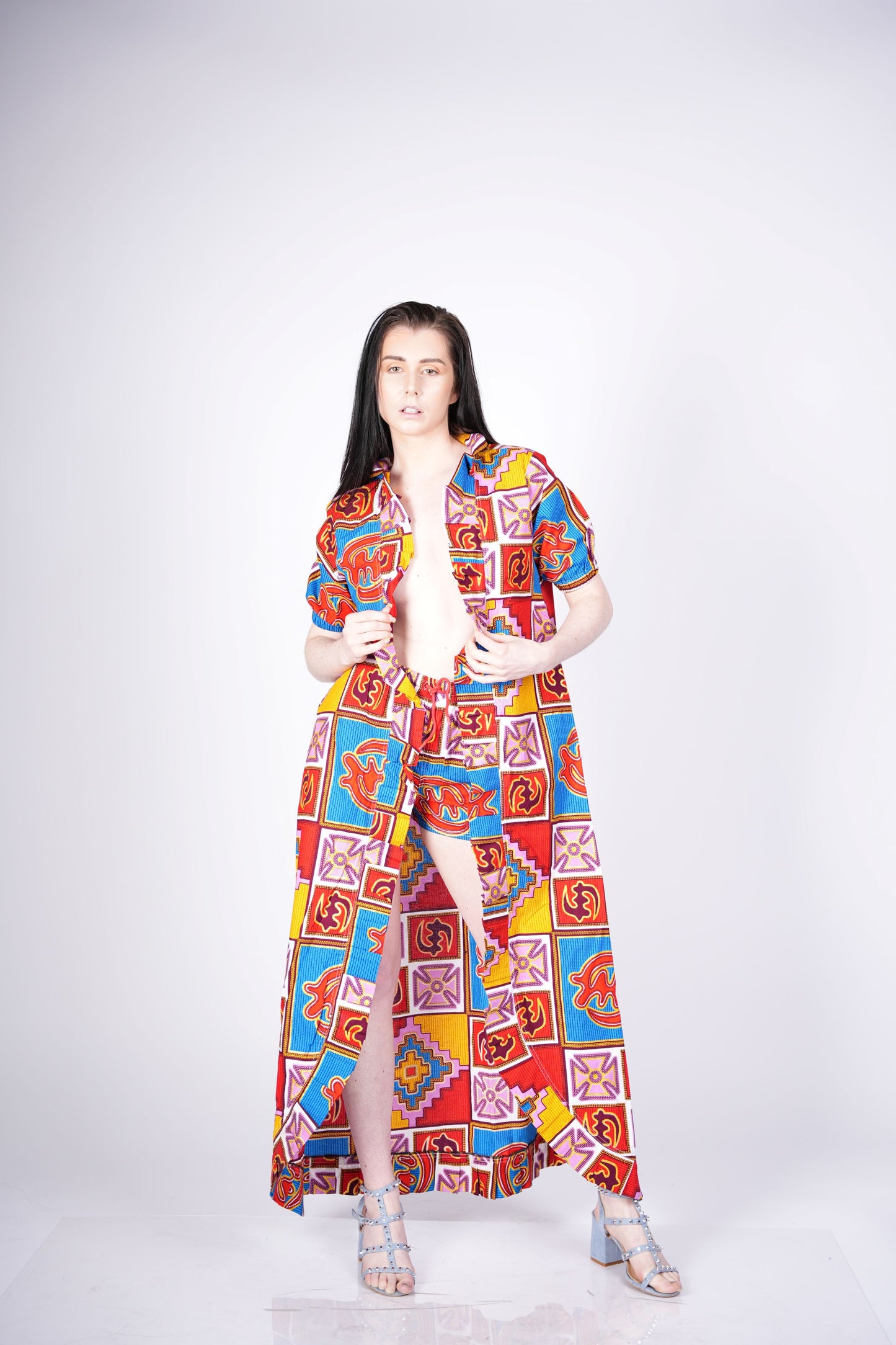 Crepe Ankara Kimono