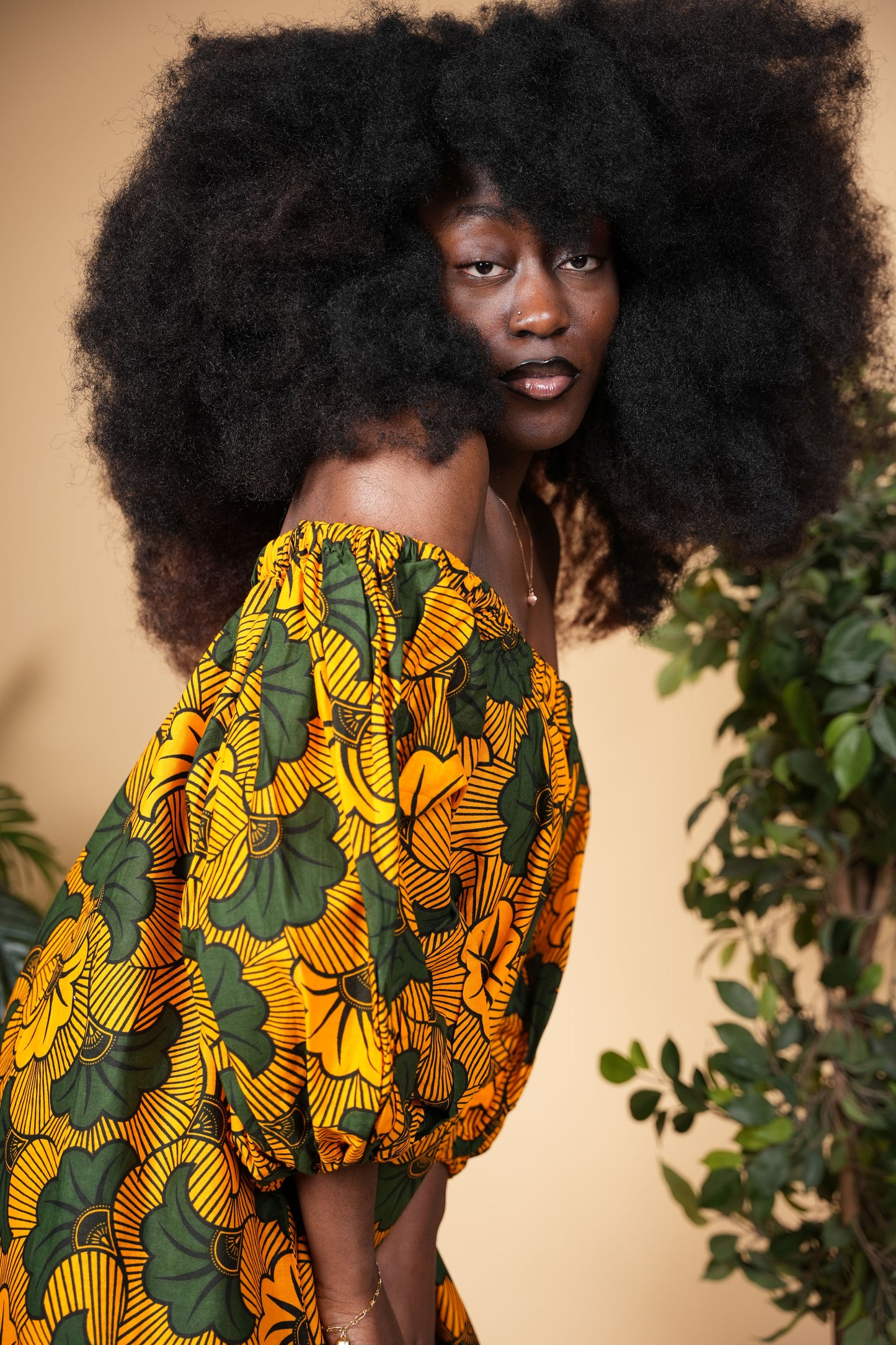 Orange and Green flowery Kiama dress