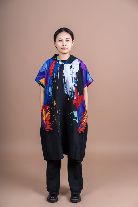 Hooded Top (Abstract Motion) | Contemporary Casualwear