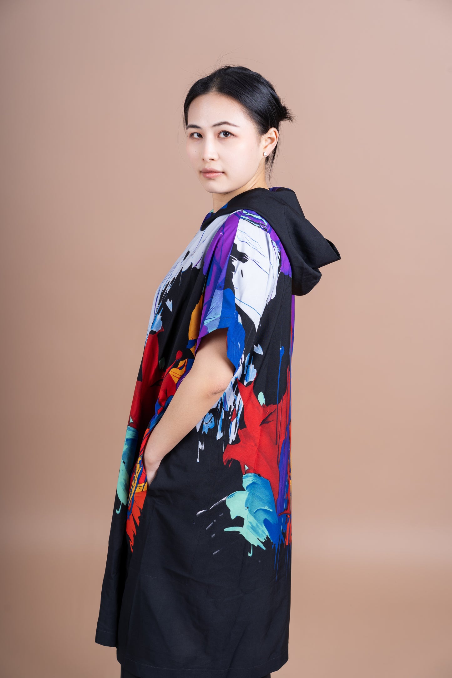 Hooded Top (Abstract Motion) | Contemporary Casualwear