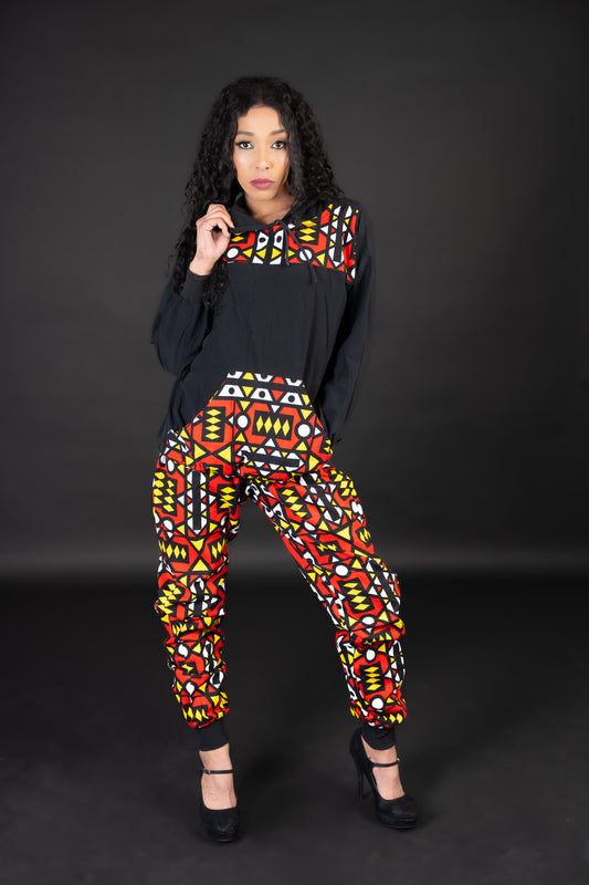 Women's Ankara Print Hoodie Set