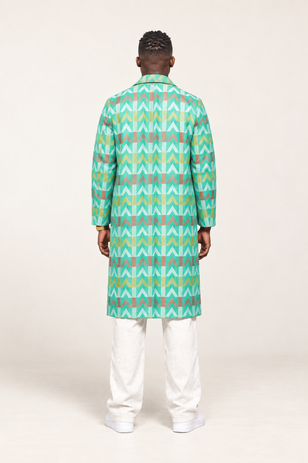 Arrow Line Long Coat — Mint Green
 | Contemporary wear