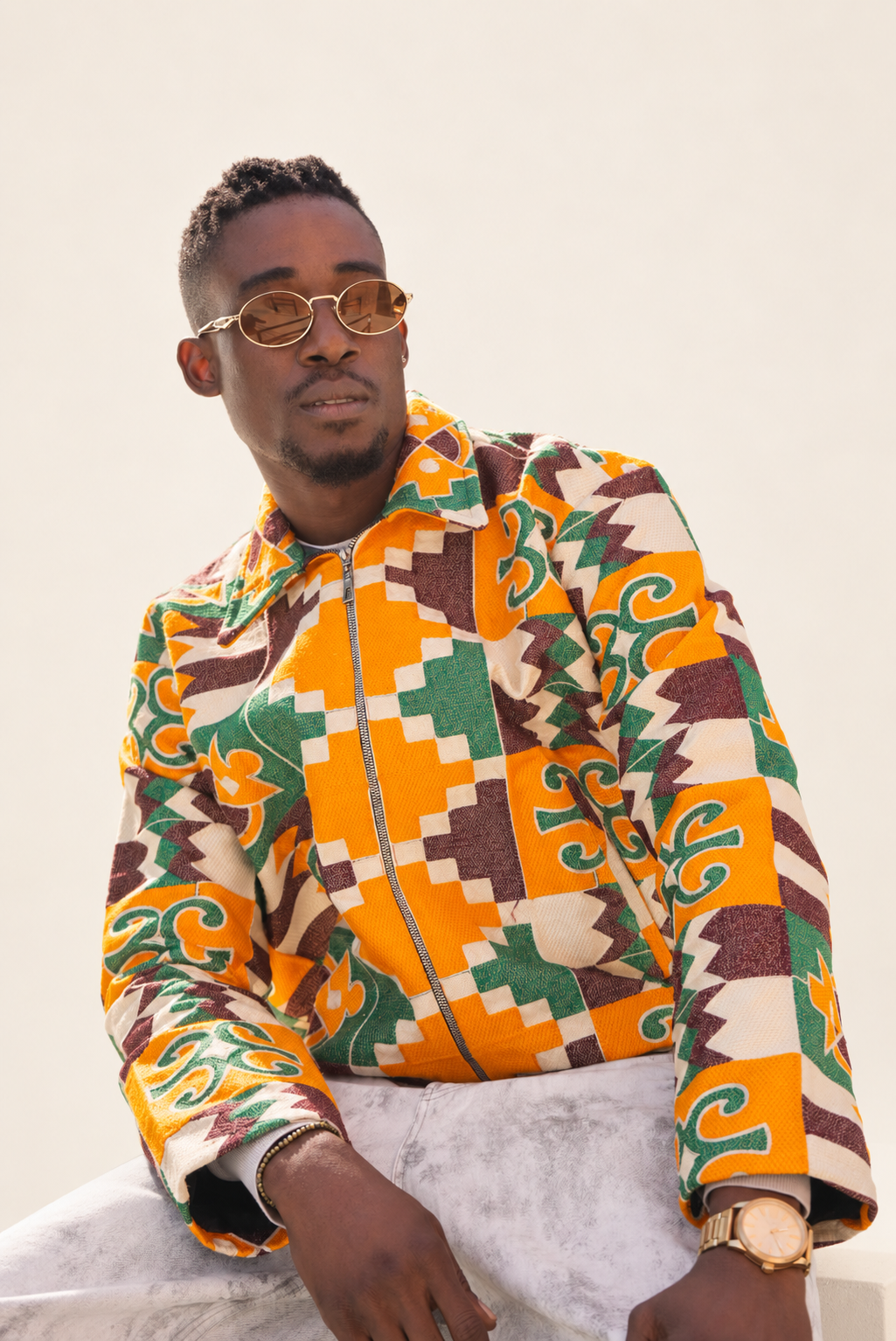 Akwete-George Relic Print Jacket
