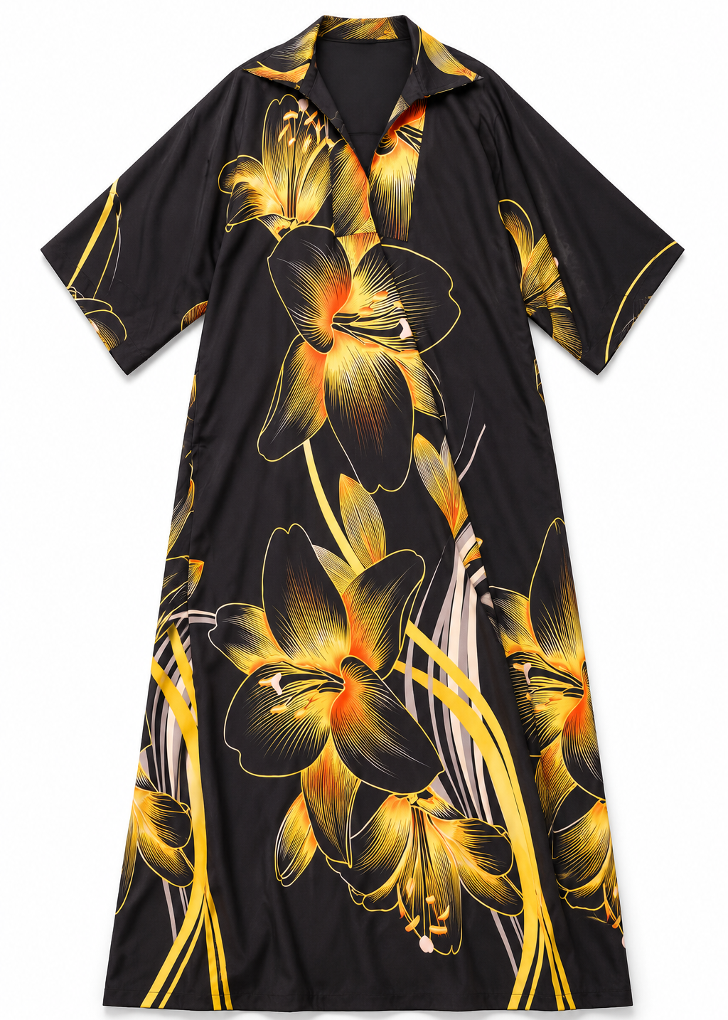 Midnight Bloom Kaftan | Statement Floral Maxi Dress