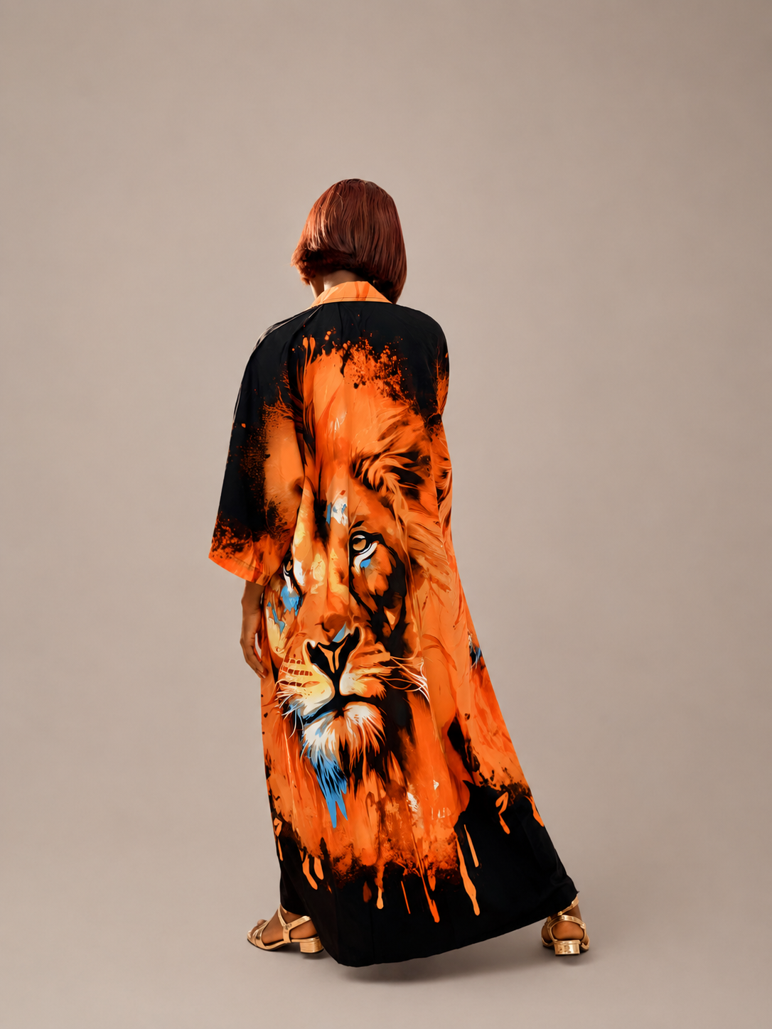 Lion Spirit Maxi Kaftan | Contemporary Statement Womenswear