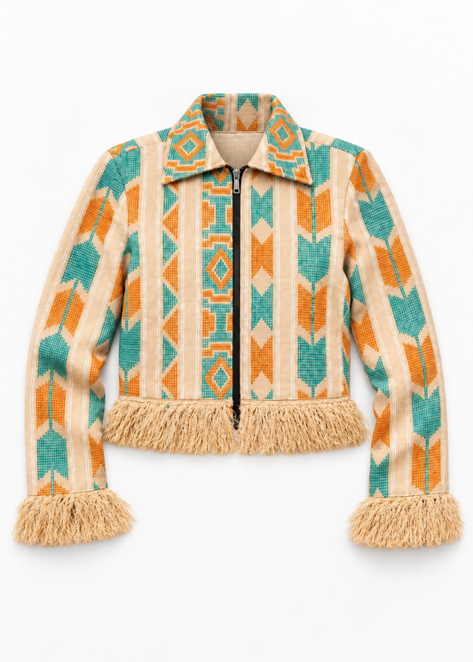Akwete Fringe Jacket | Contemporary Streetwear