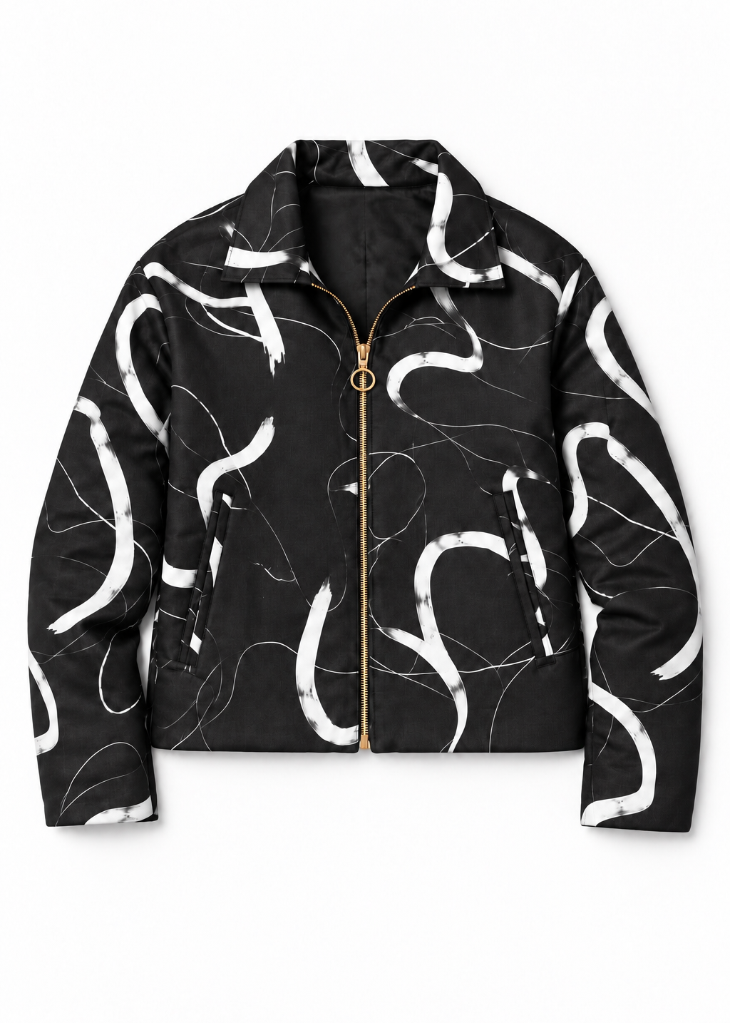 Monochrome Expression Zip Jacket | Contemporary Luxury Menswear