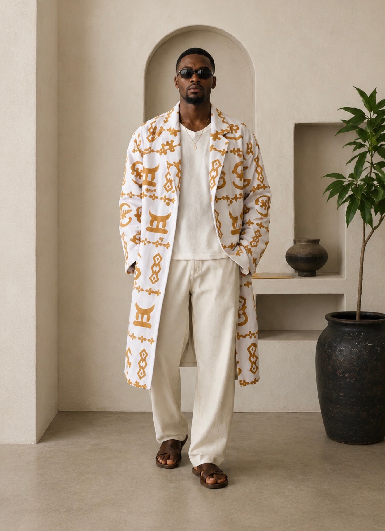 The Aureate Ivory and Gold coat