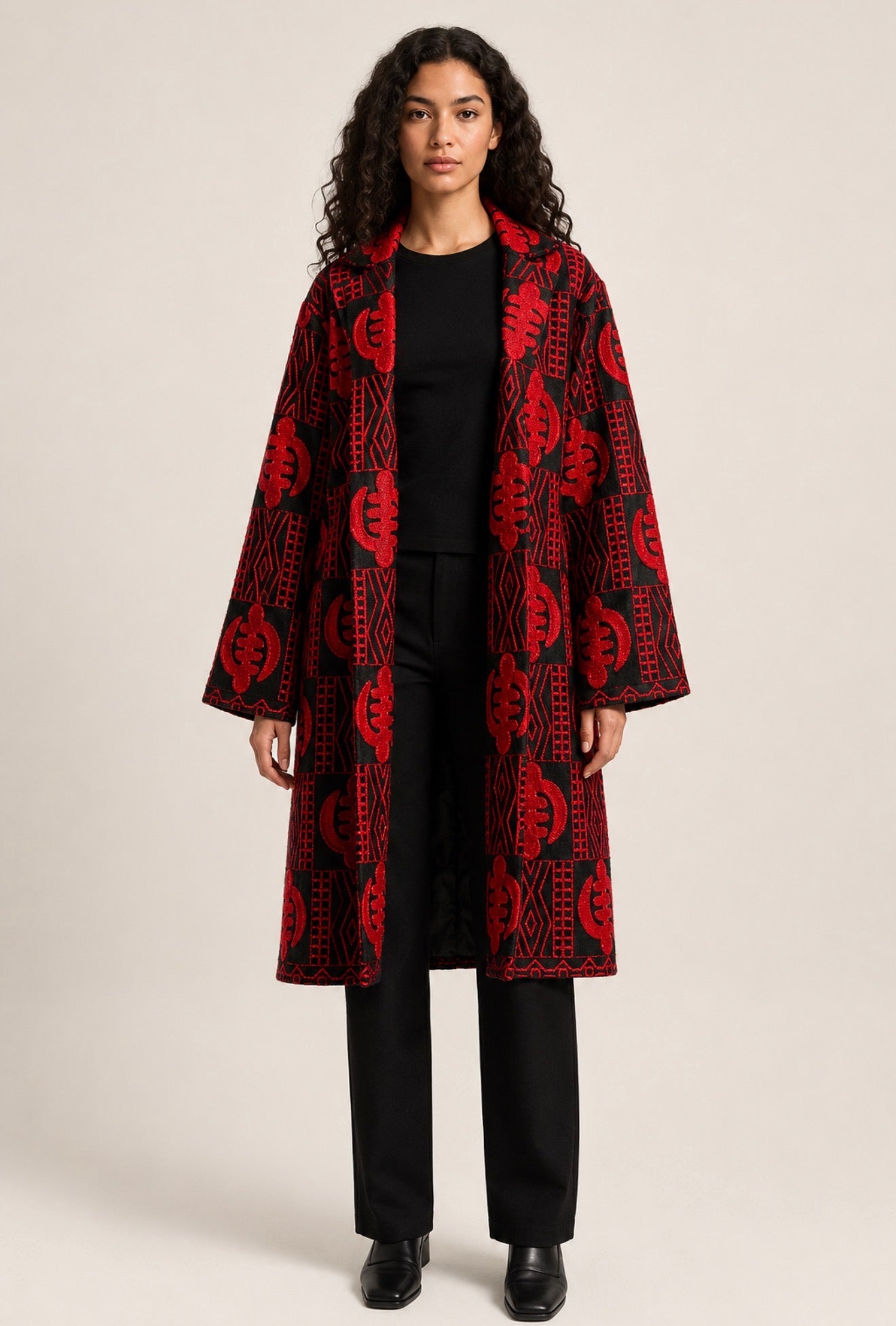 Obsidan Crown Long Jacket - Unisex