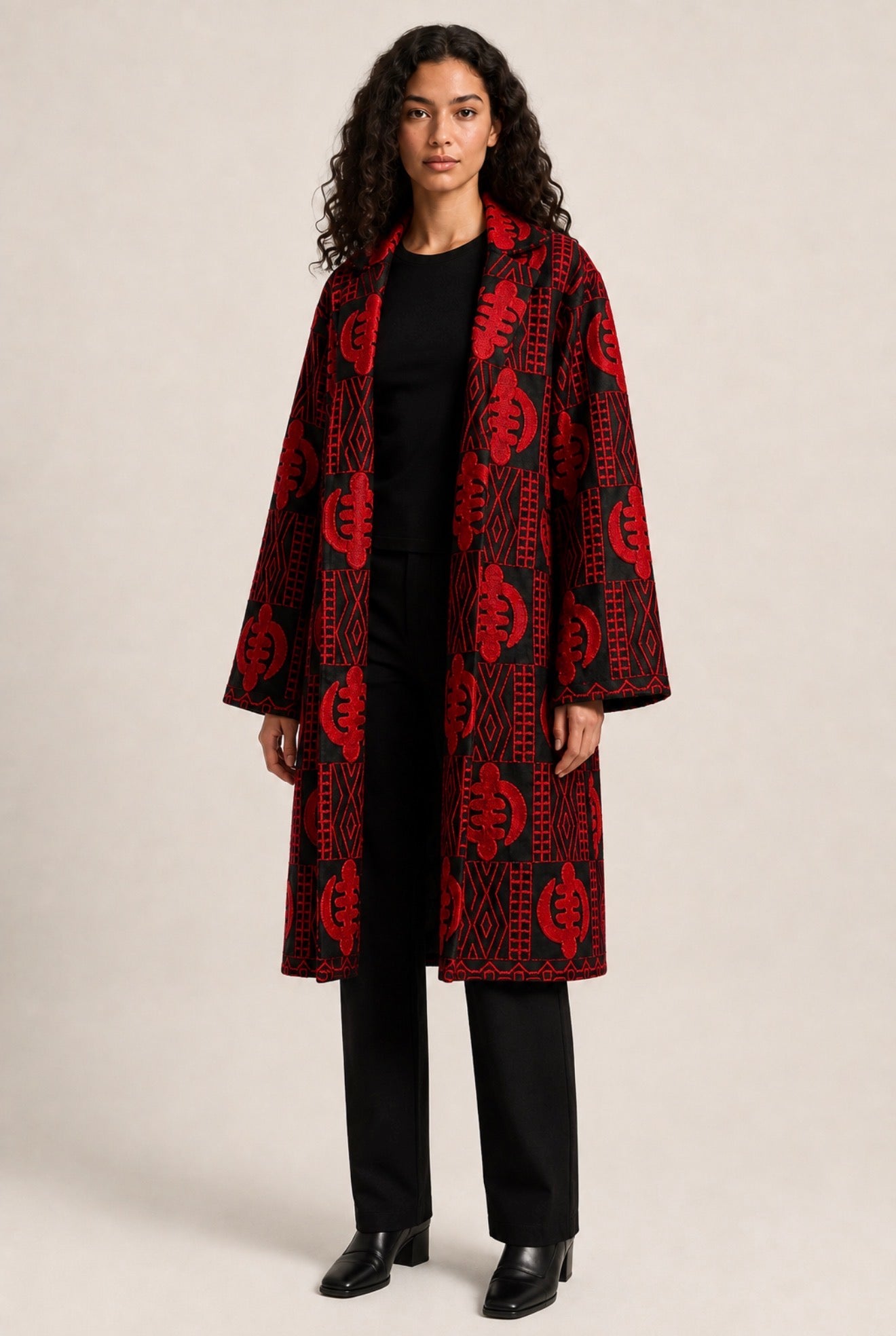 Obsidan Crown Long Jacket - Unisex