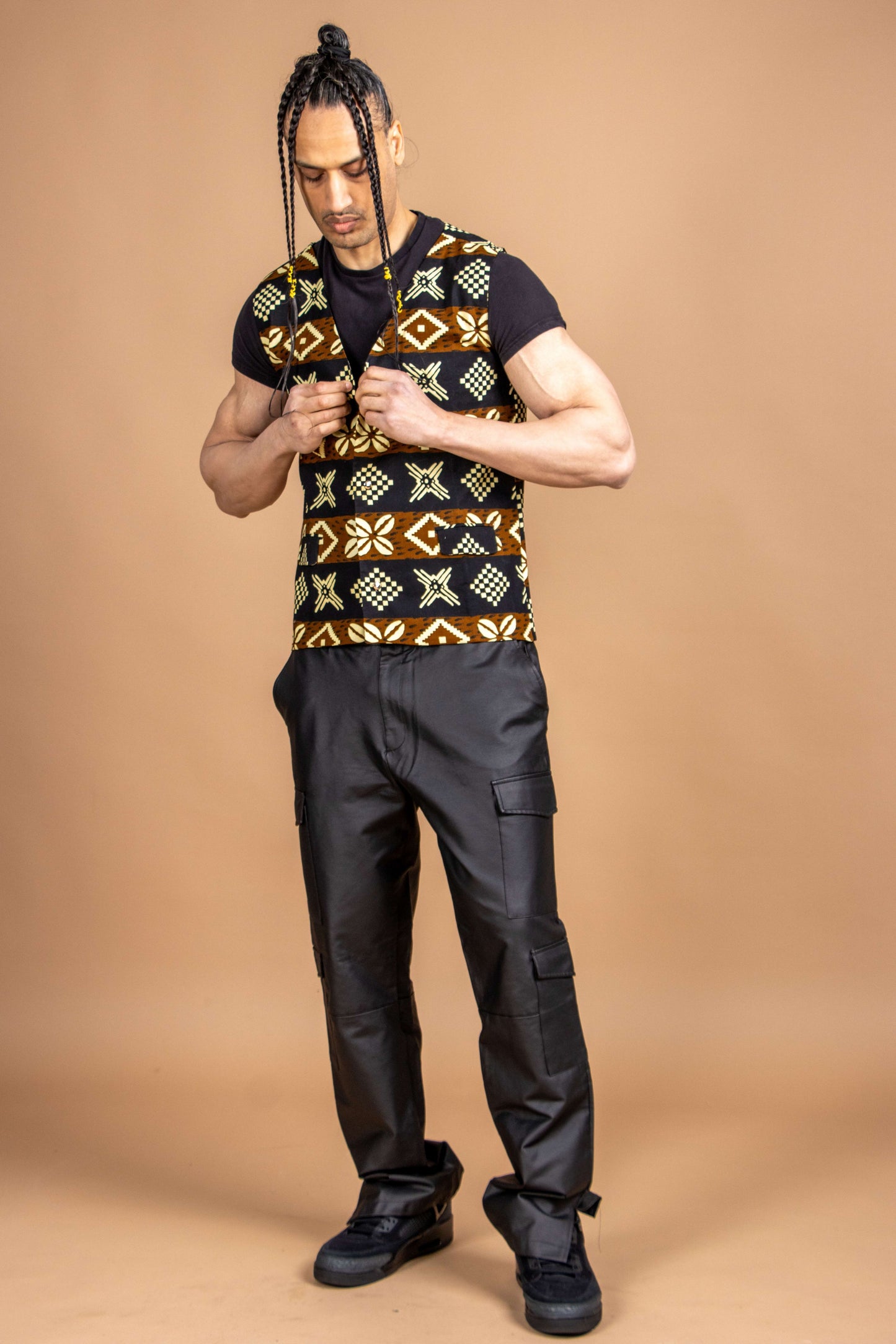 Mud cloth Tribal waistcoat | Contemporary Menswear