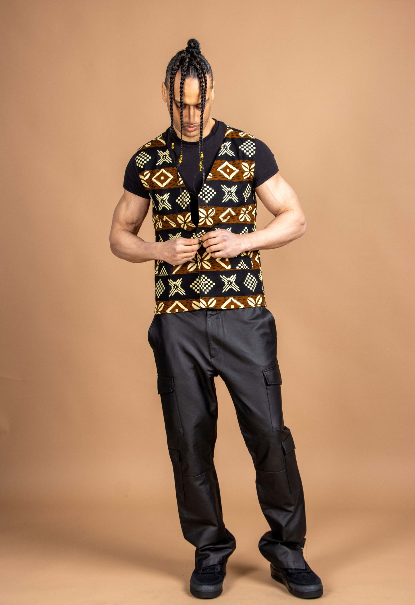 Mud cloth Tribal waistcoat | Contemporary Menswear