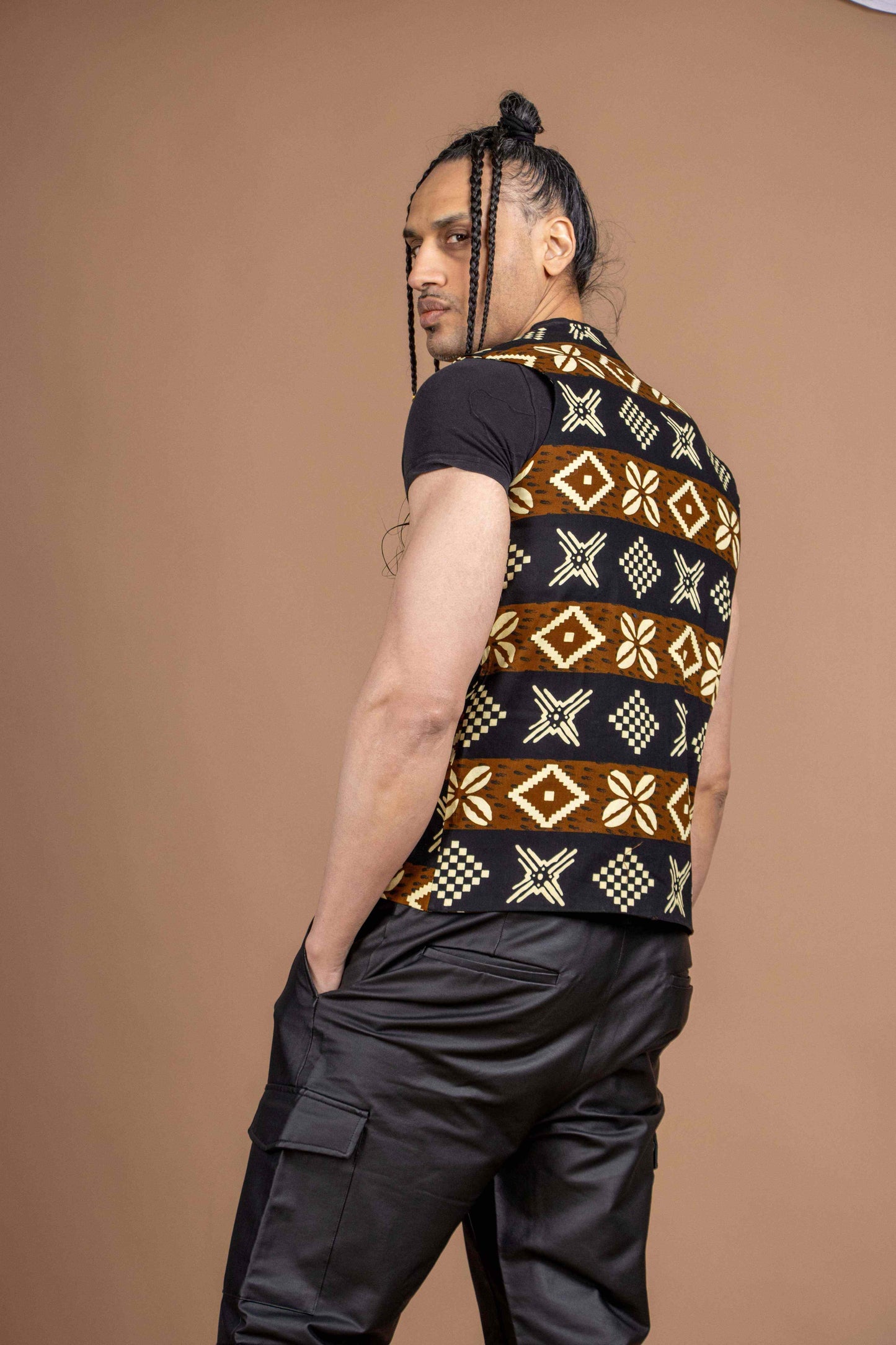 Mud cloth Tribal waistcoat | Contemporary Menswear