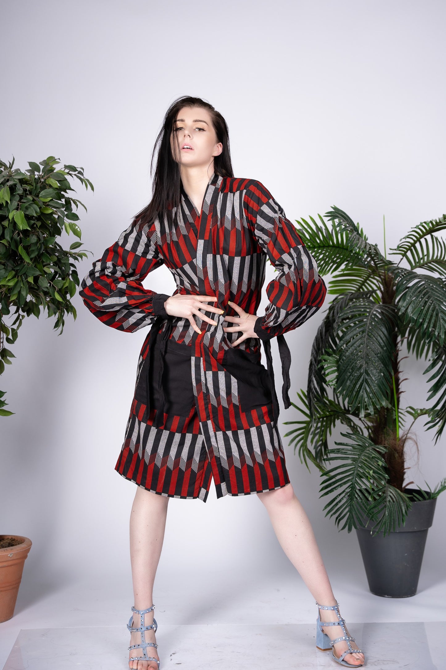 Mud Cloth Ankara Kimono