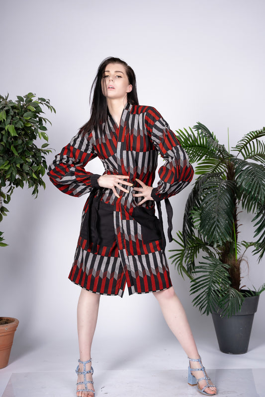 Mud Cloth Ankara Kimono