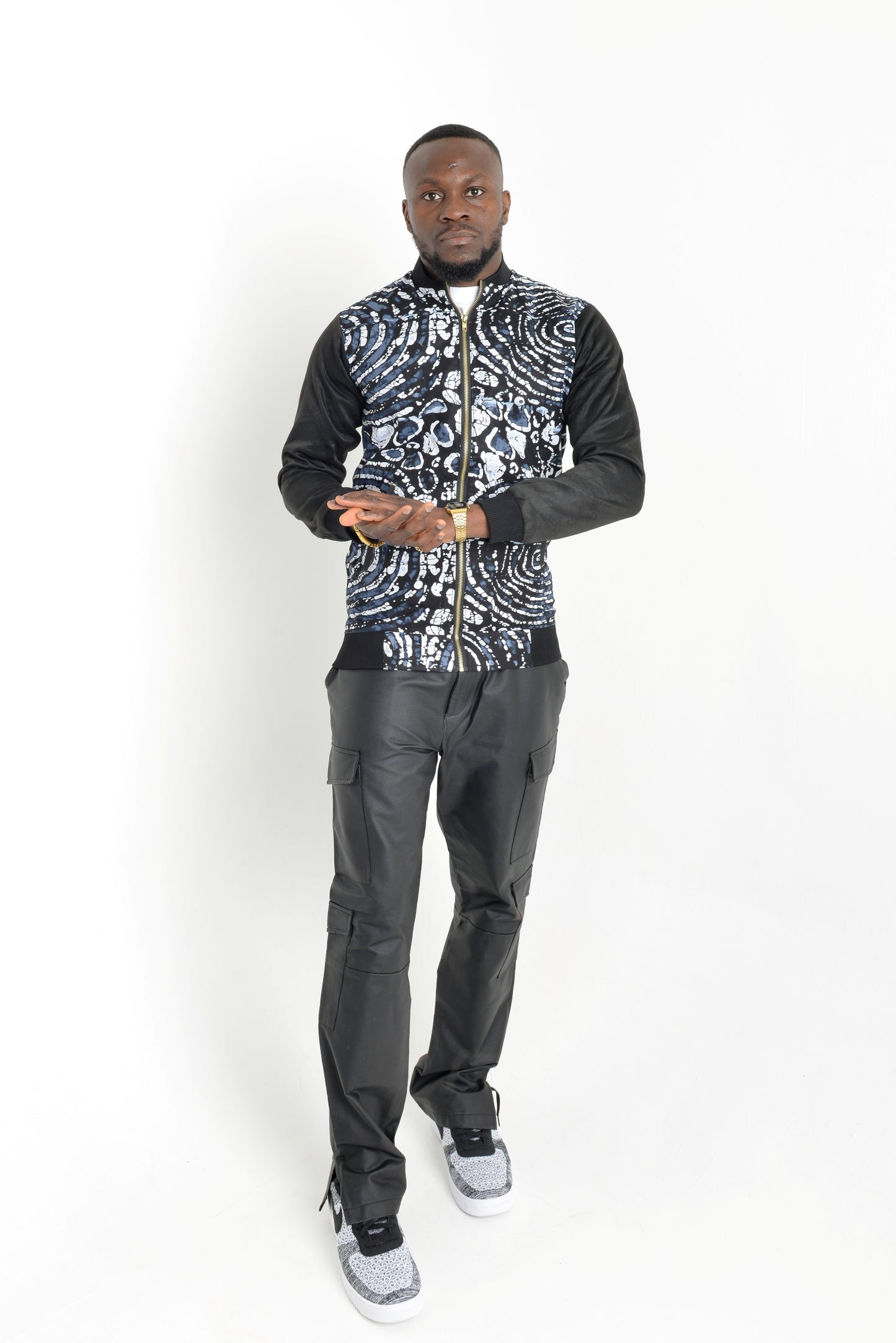 Ankara Print Bomber Jacket