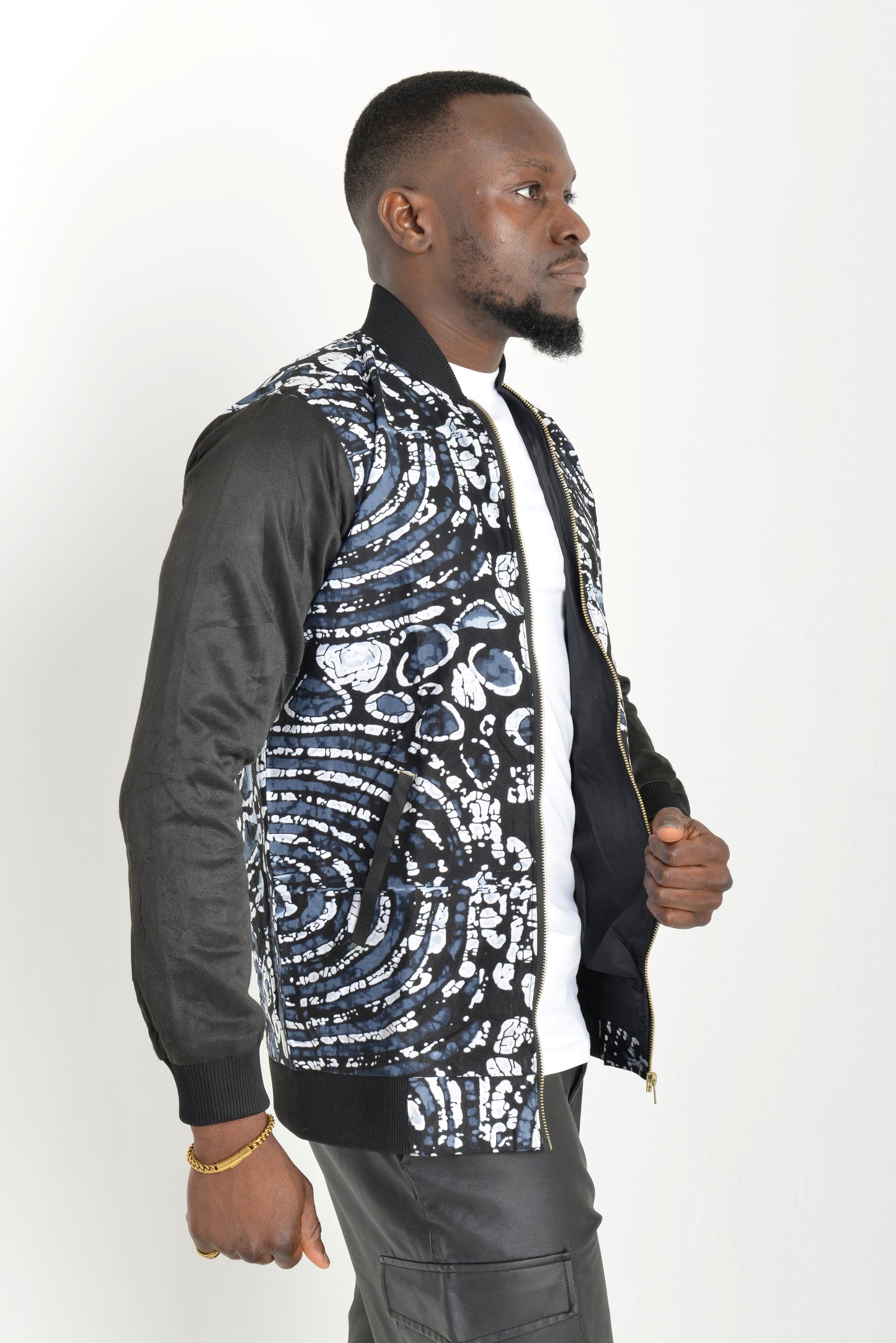 Ankara Print Bomber Jacket