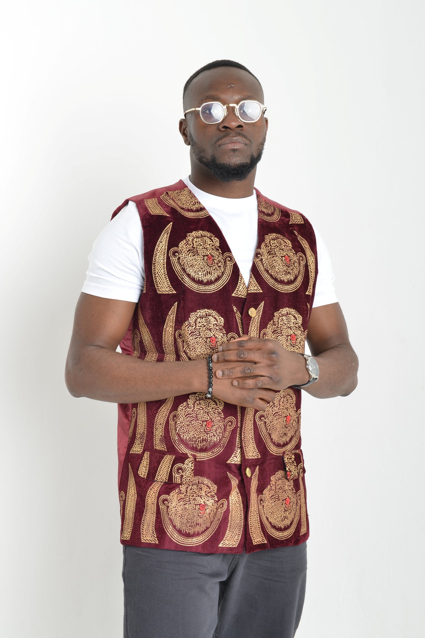 Red Isi-Agu waistcoat