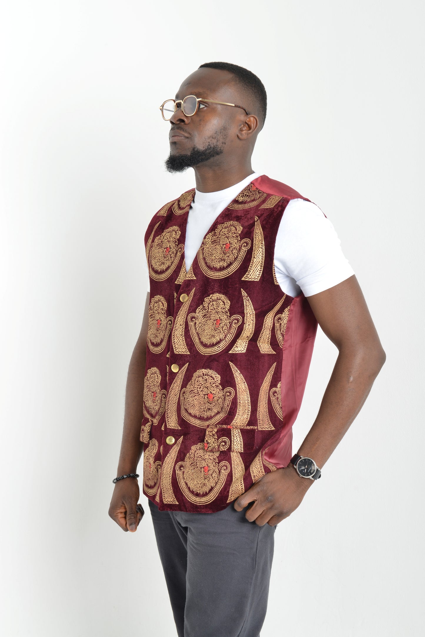 Red Isi-Agu waistcoat