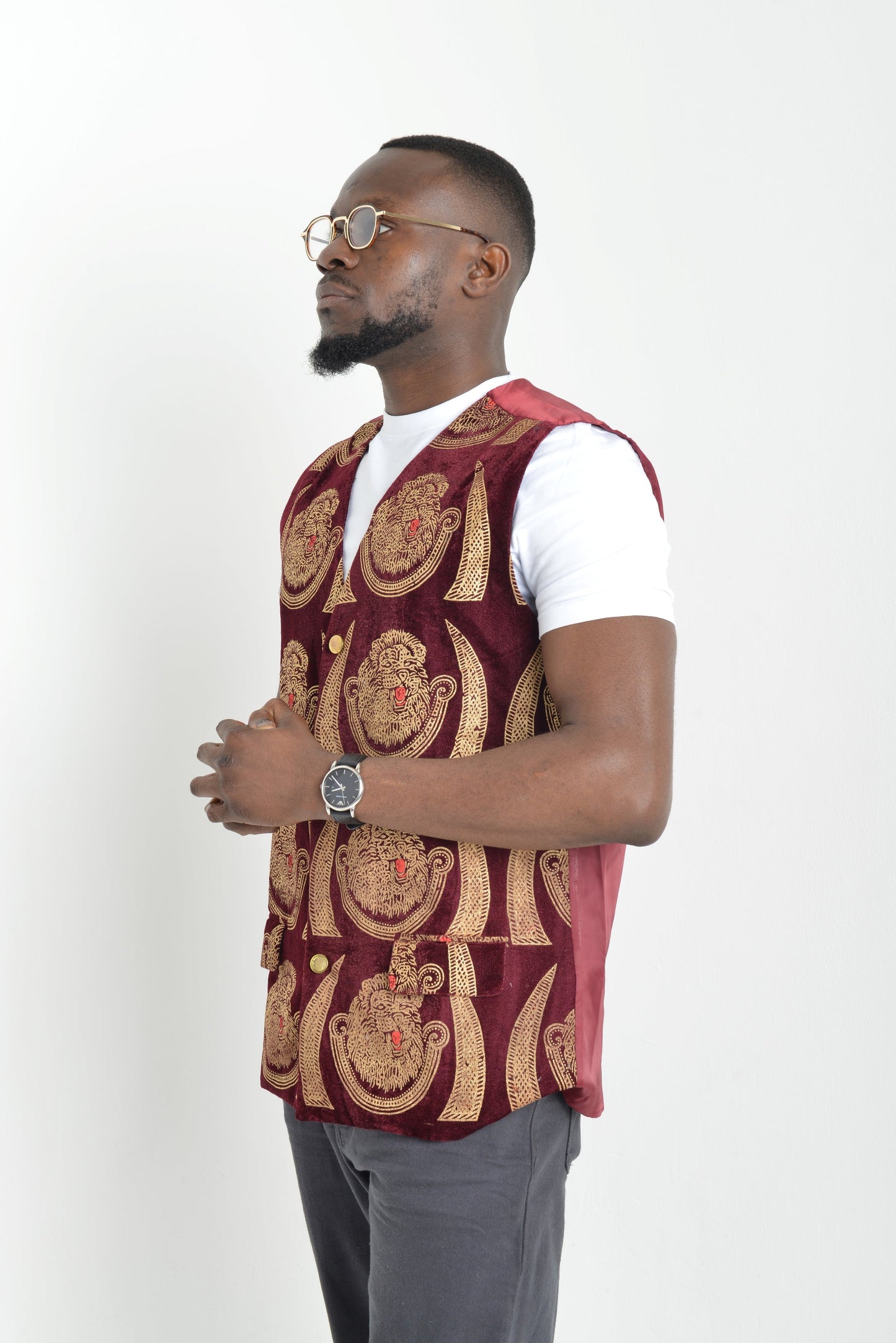 Red Isi-Agu waistcoat