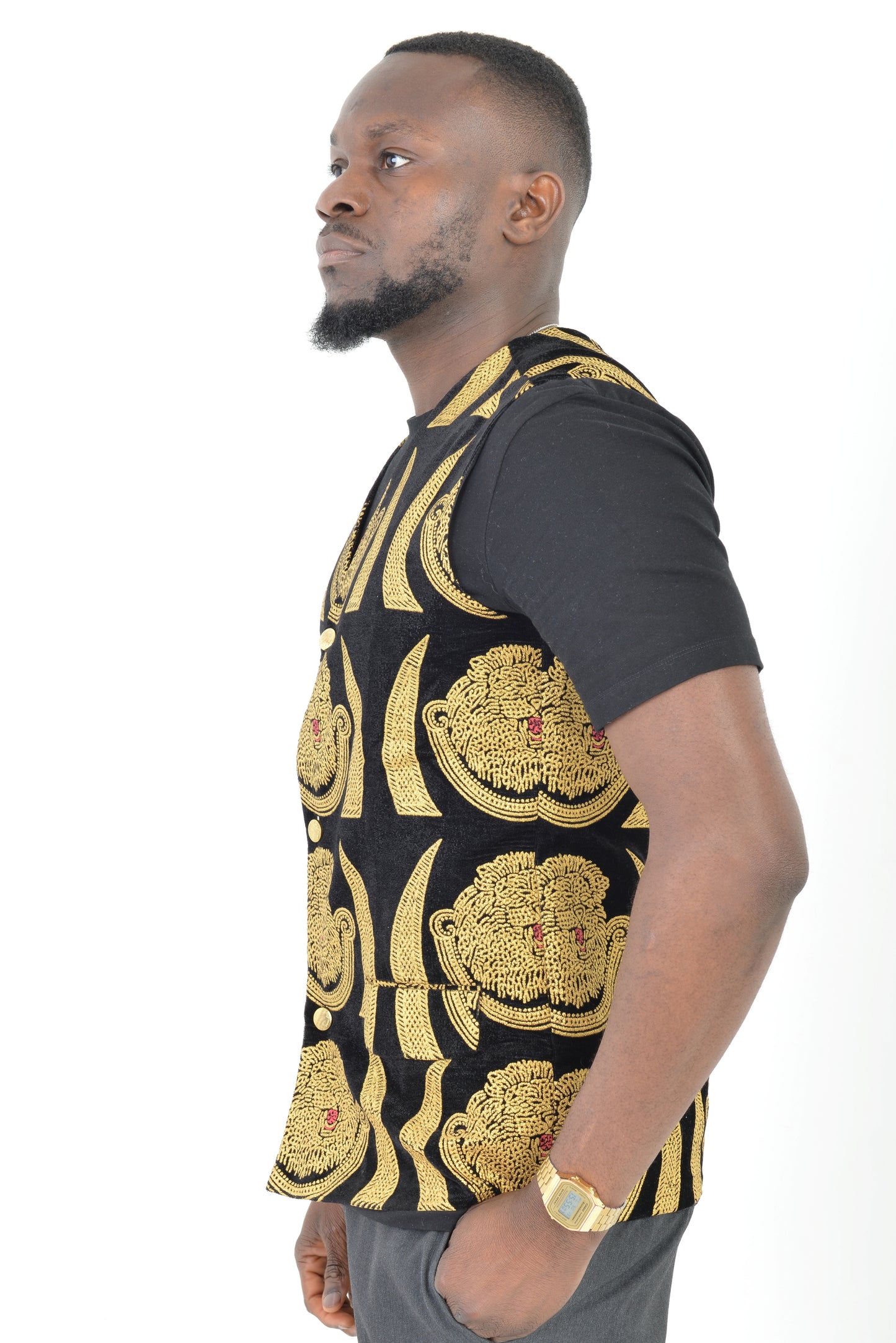 Black Isi-Agu waistcoat