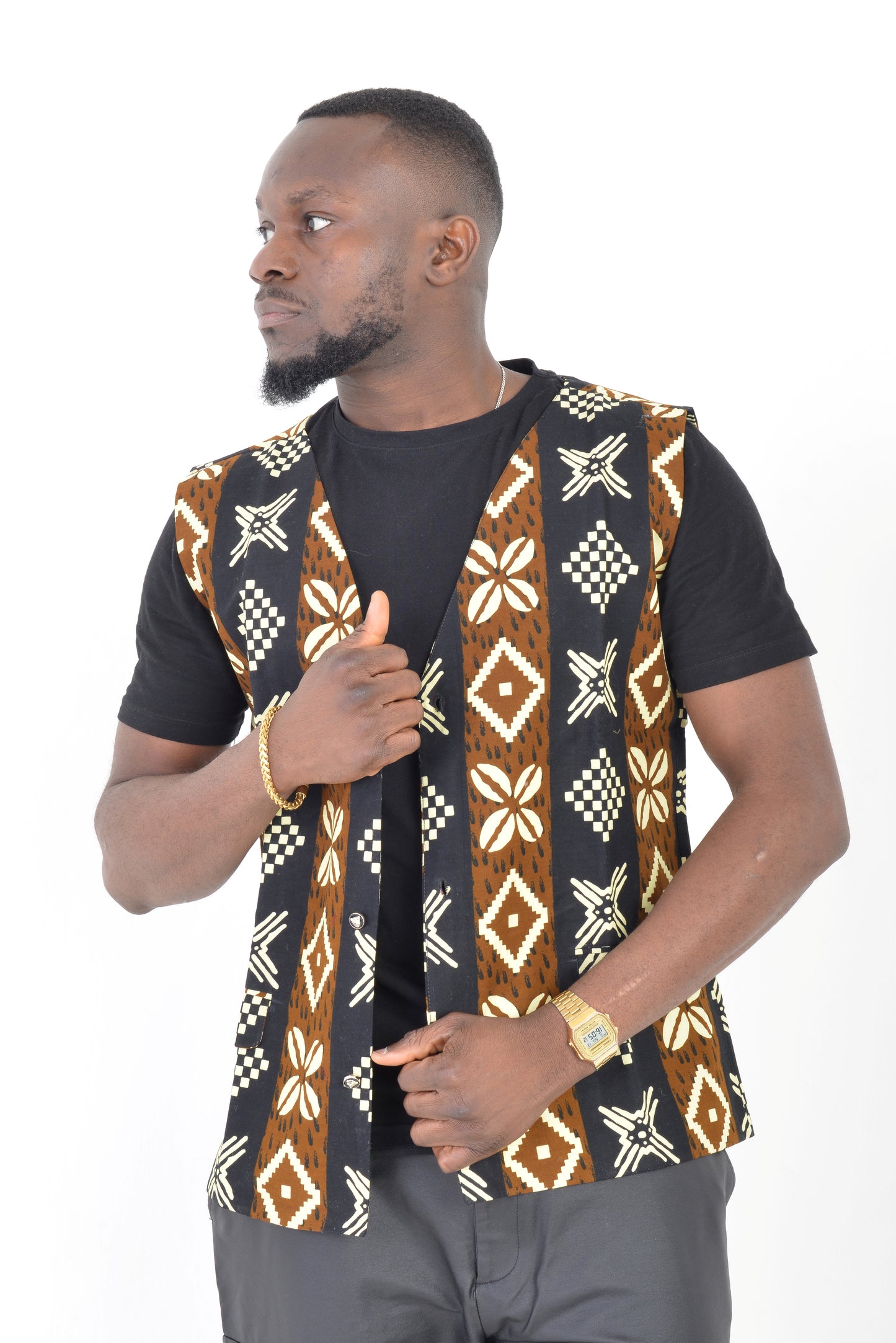 Mud cloth Tribal waistcoat