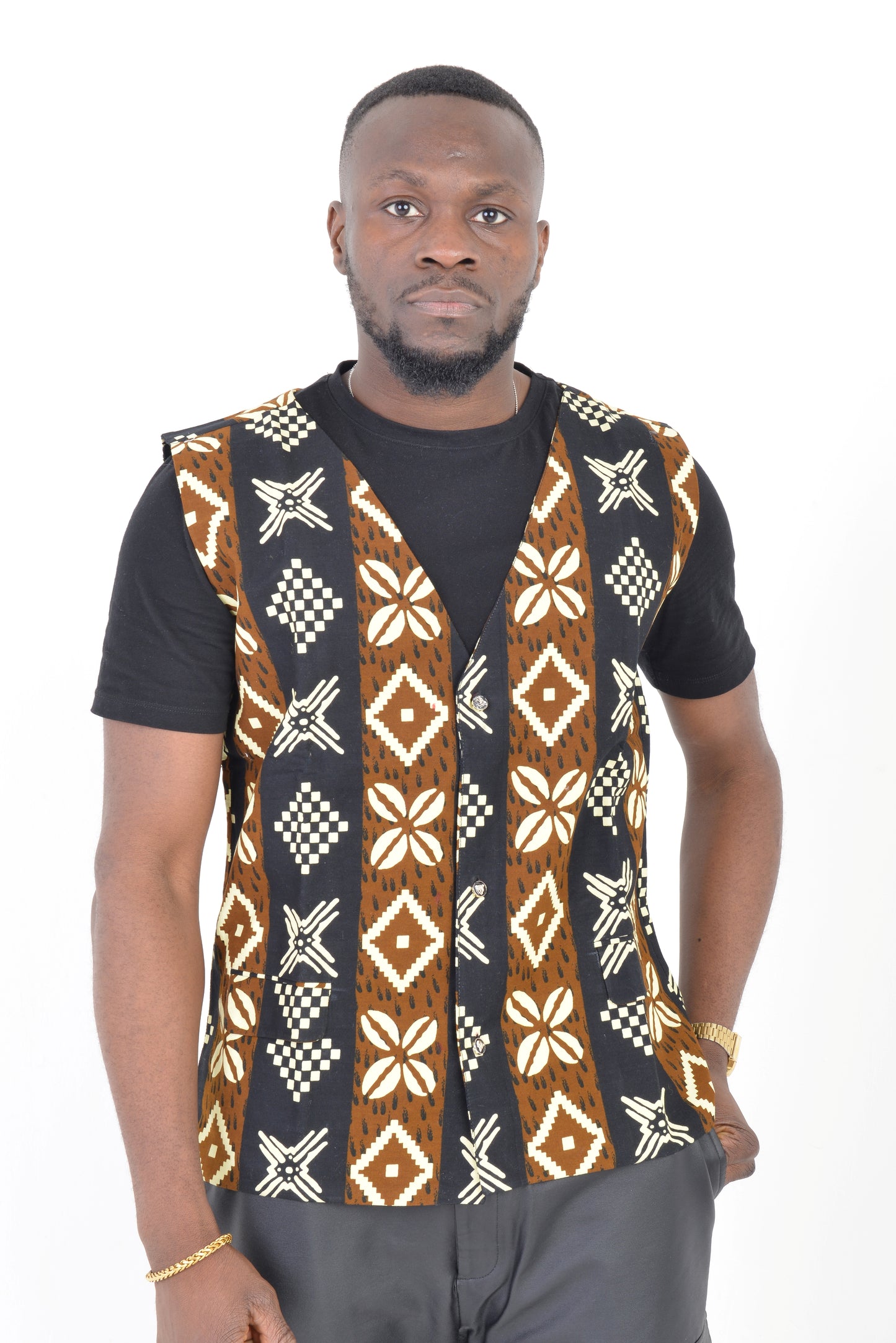 Mud cloth Tribal waistcoat