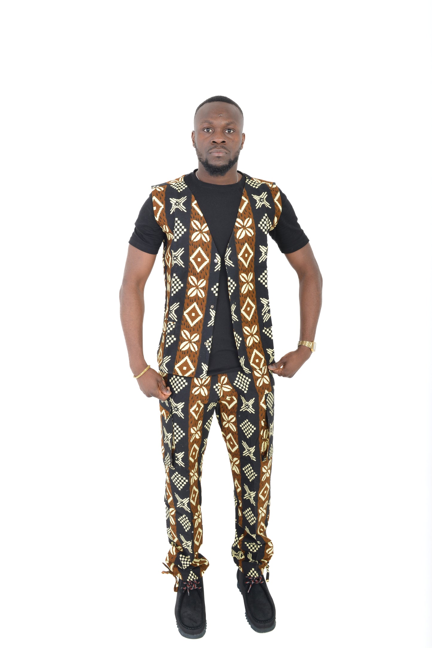 Ankara Mud Cloth Combat Trouser