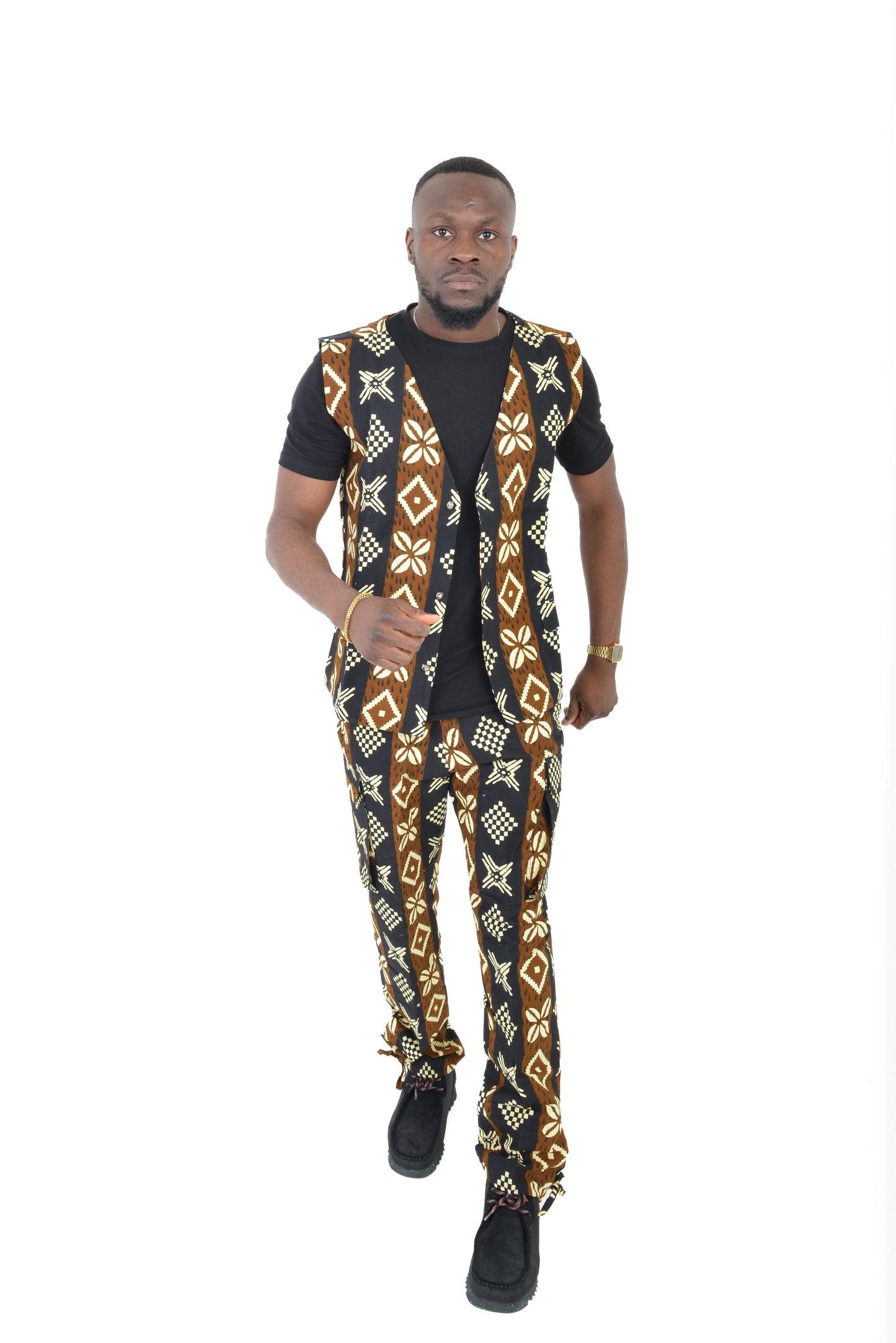 Ankara Mud Cloth Combat Trouser