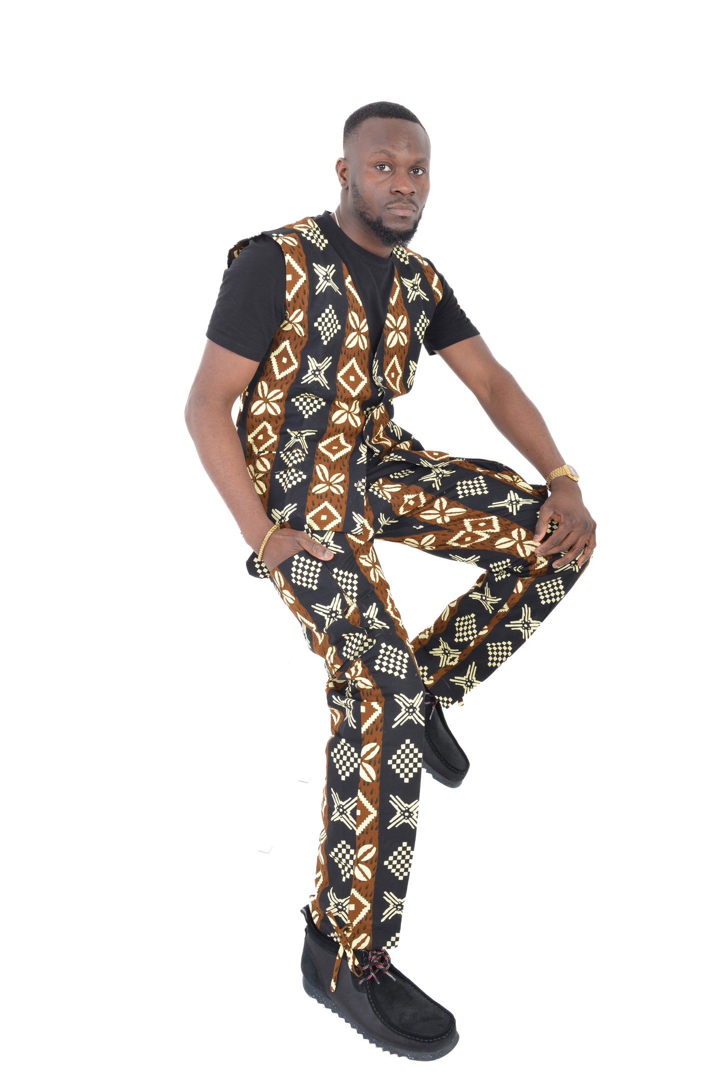 Ankara Mud Cloth Combat Trouser