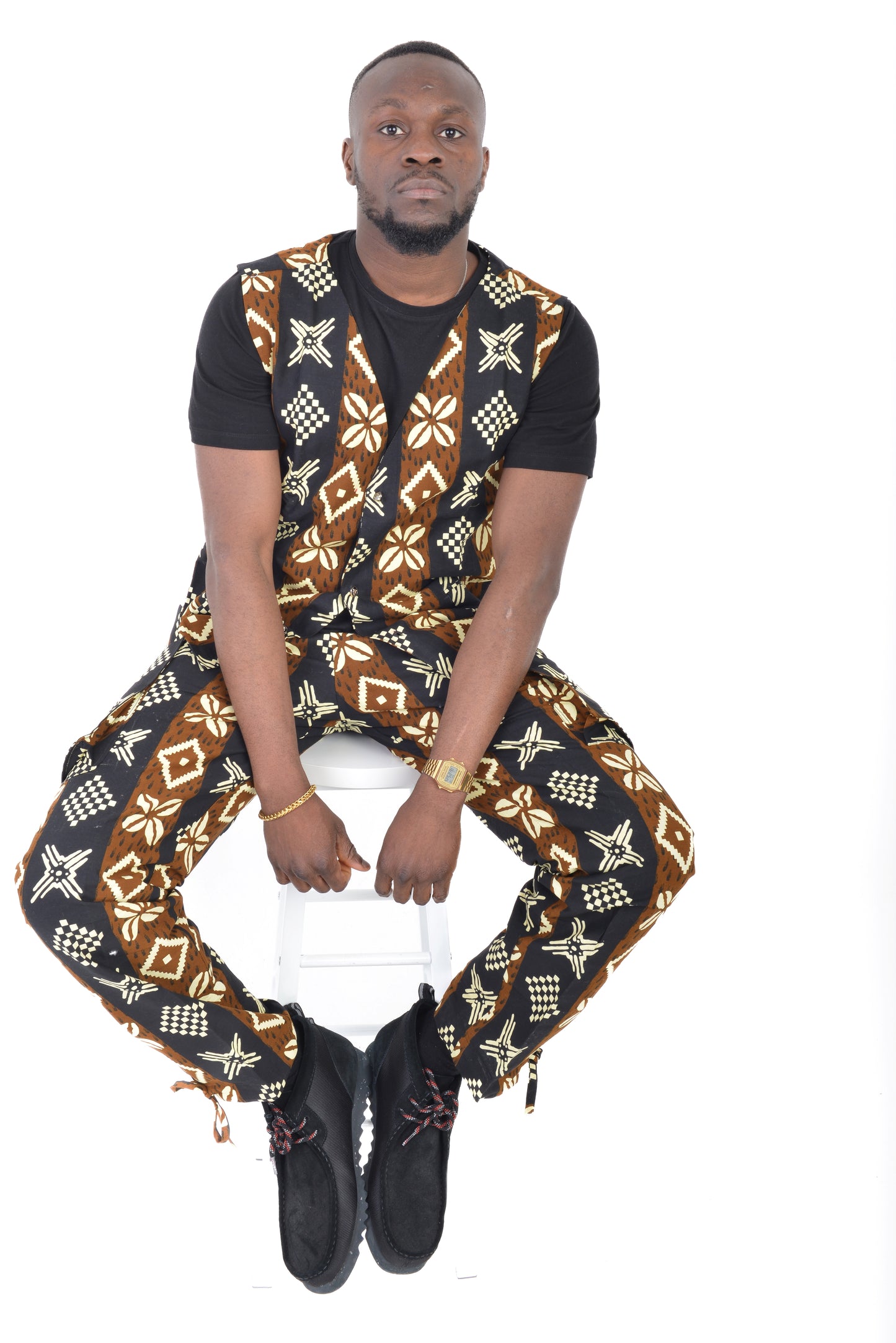 Ankara Mud Cloth Combat Trouser