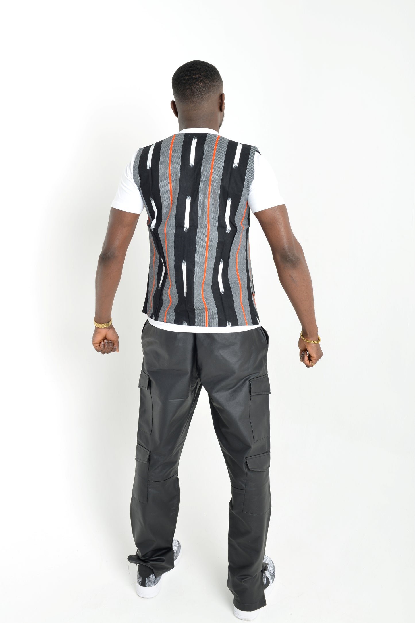 Tribal stripes waistcoat