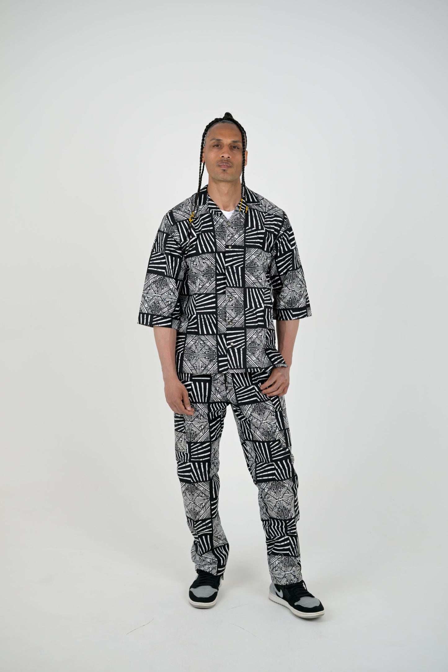 Monochrome Geometric Co-Ord Set | Contemporary Streetwear