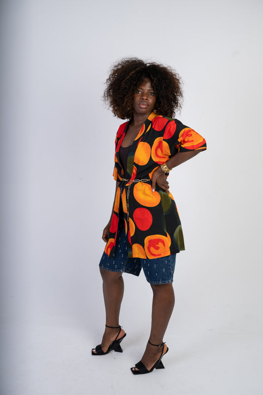 Print Kimono Top