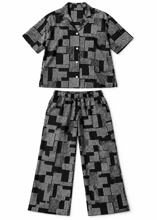 Mono Grid Co-Ord | Contemporary Minimalist Womenswear