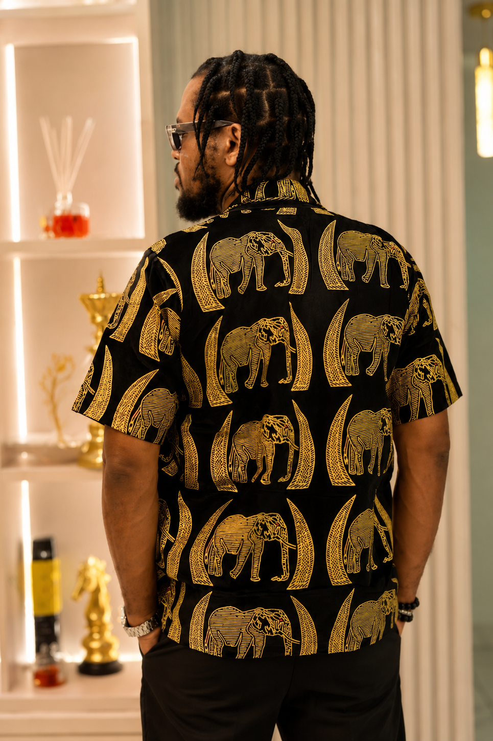 Elephant Print Shirt | Contemporary Statement Menswear